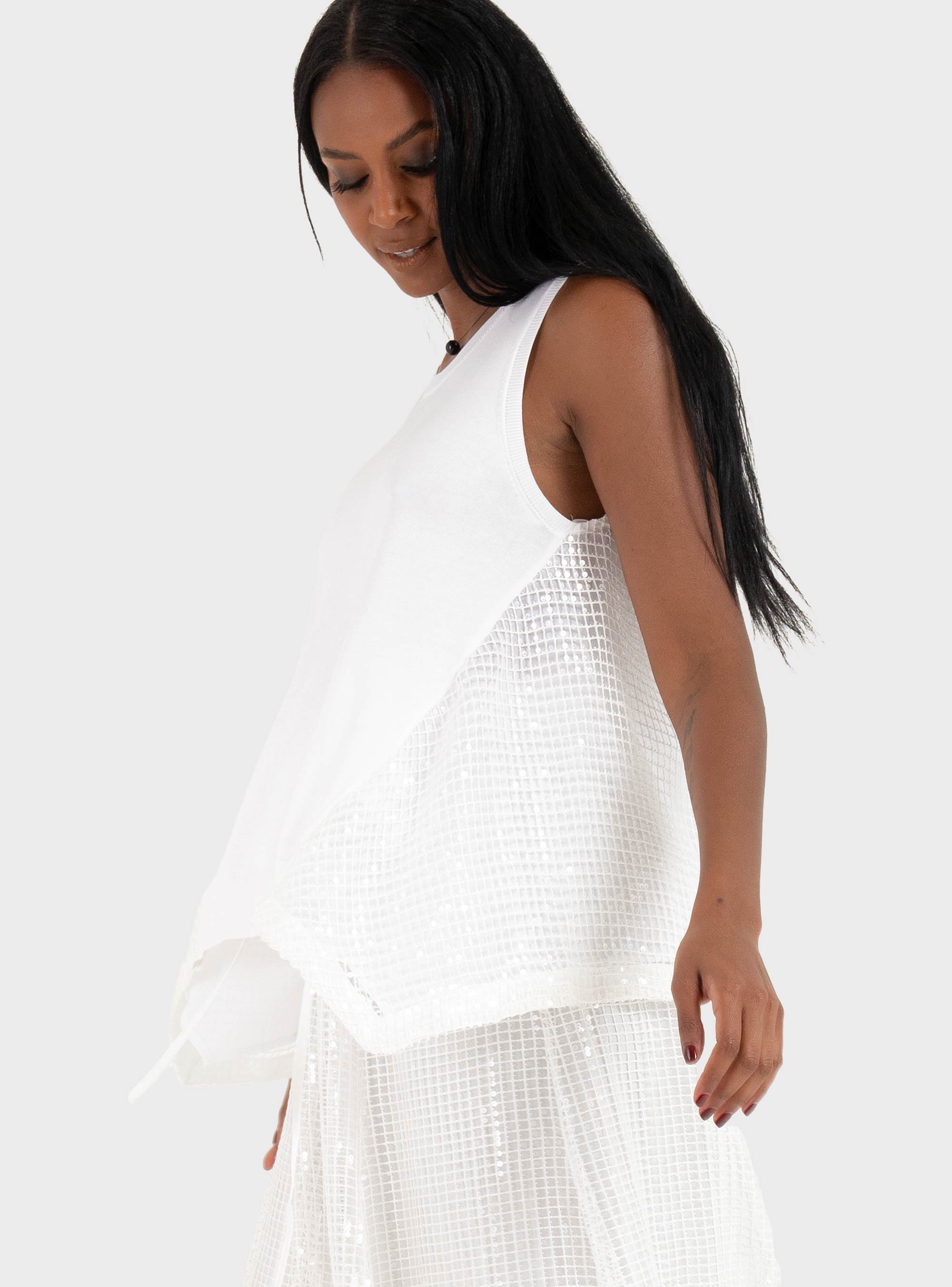 Mei Mei J Sleeveless Top - Off White
