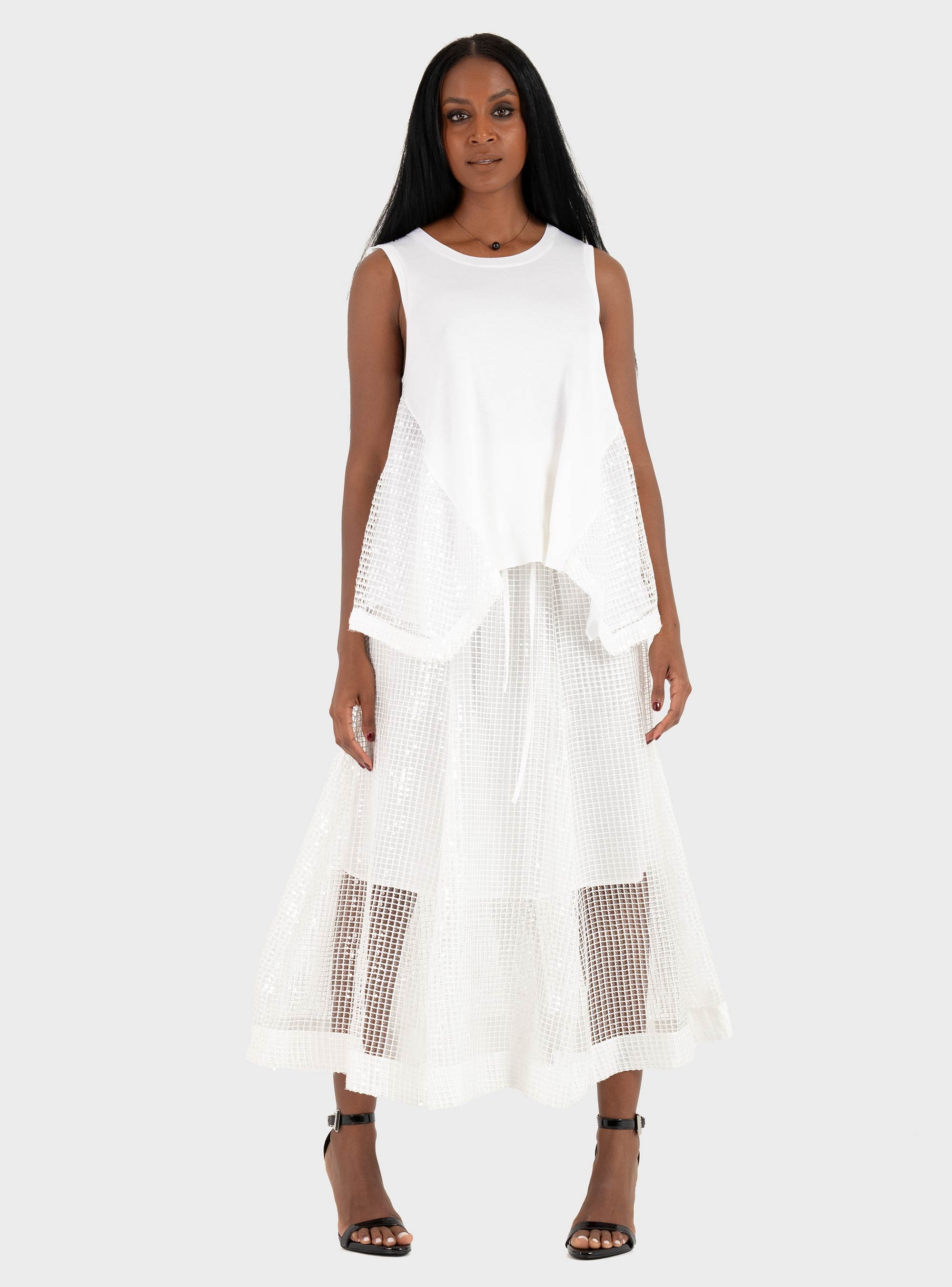 Mei Mei J Sleeveless Top - Off White
