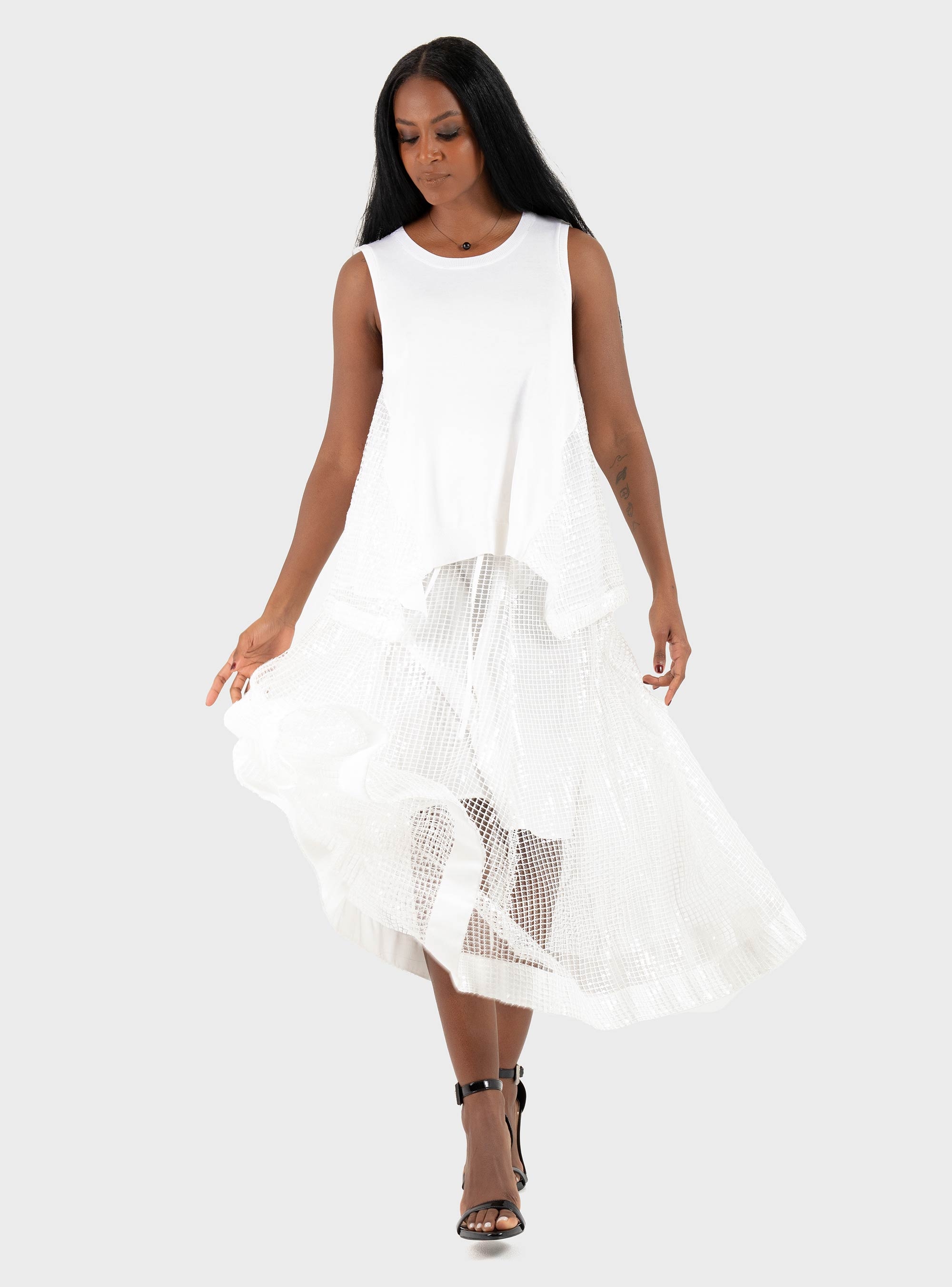 Mei Mei J Sleeveless Top - Off White