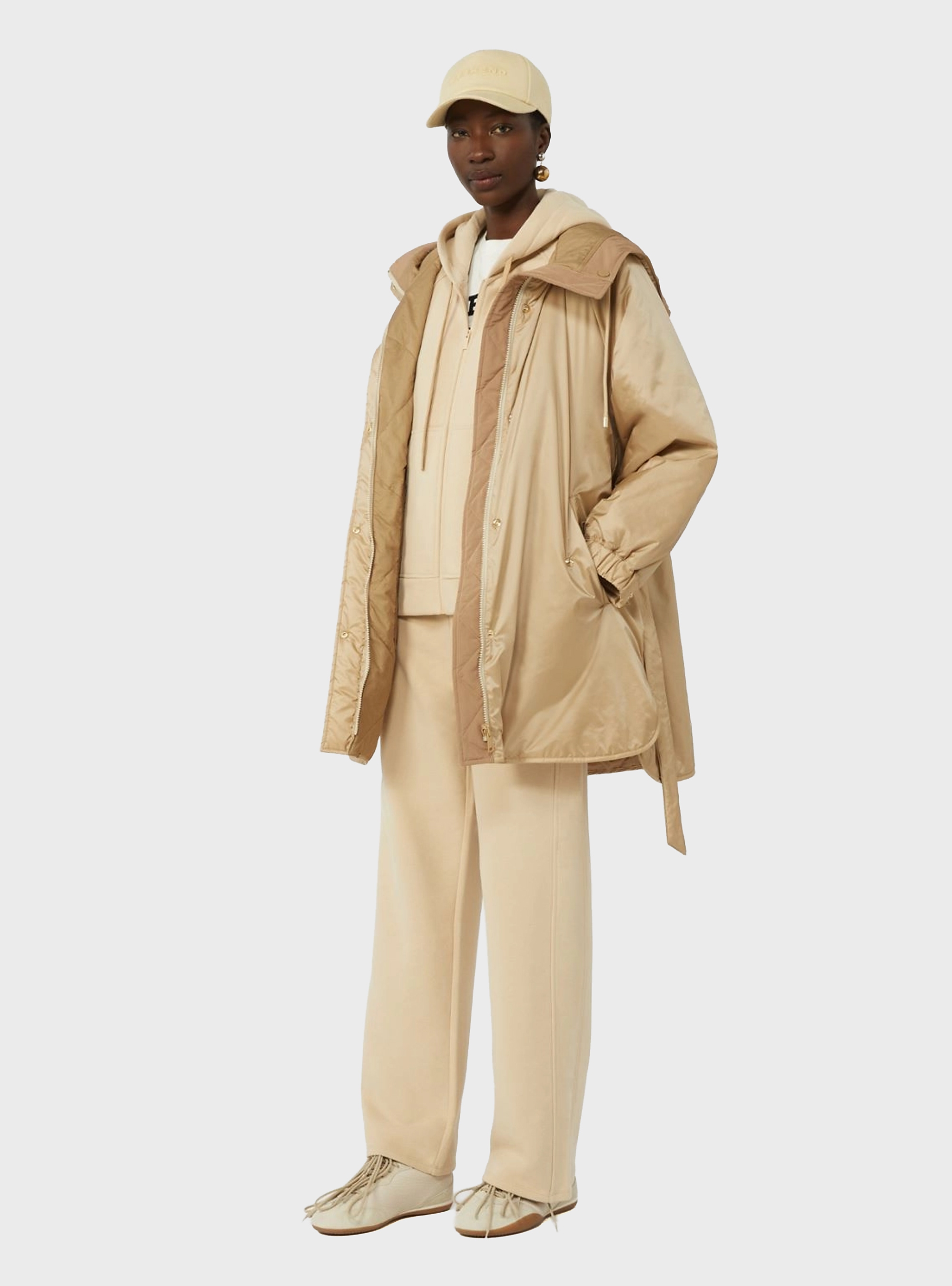 Weekend Max Mara Cotton zip-up sweatshirt - Sand