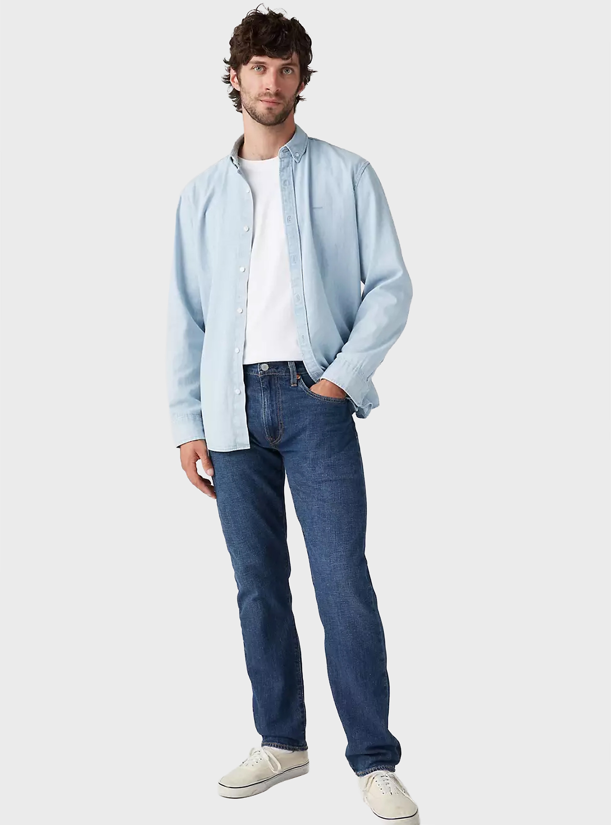 Levi's 502™ Taper Lightweight Linen Denim Jeans - Dark Aged Denim