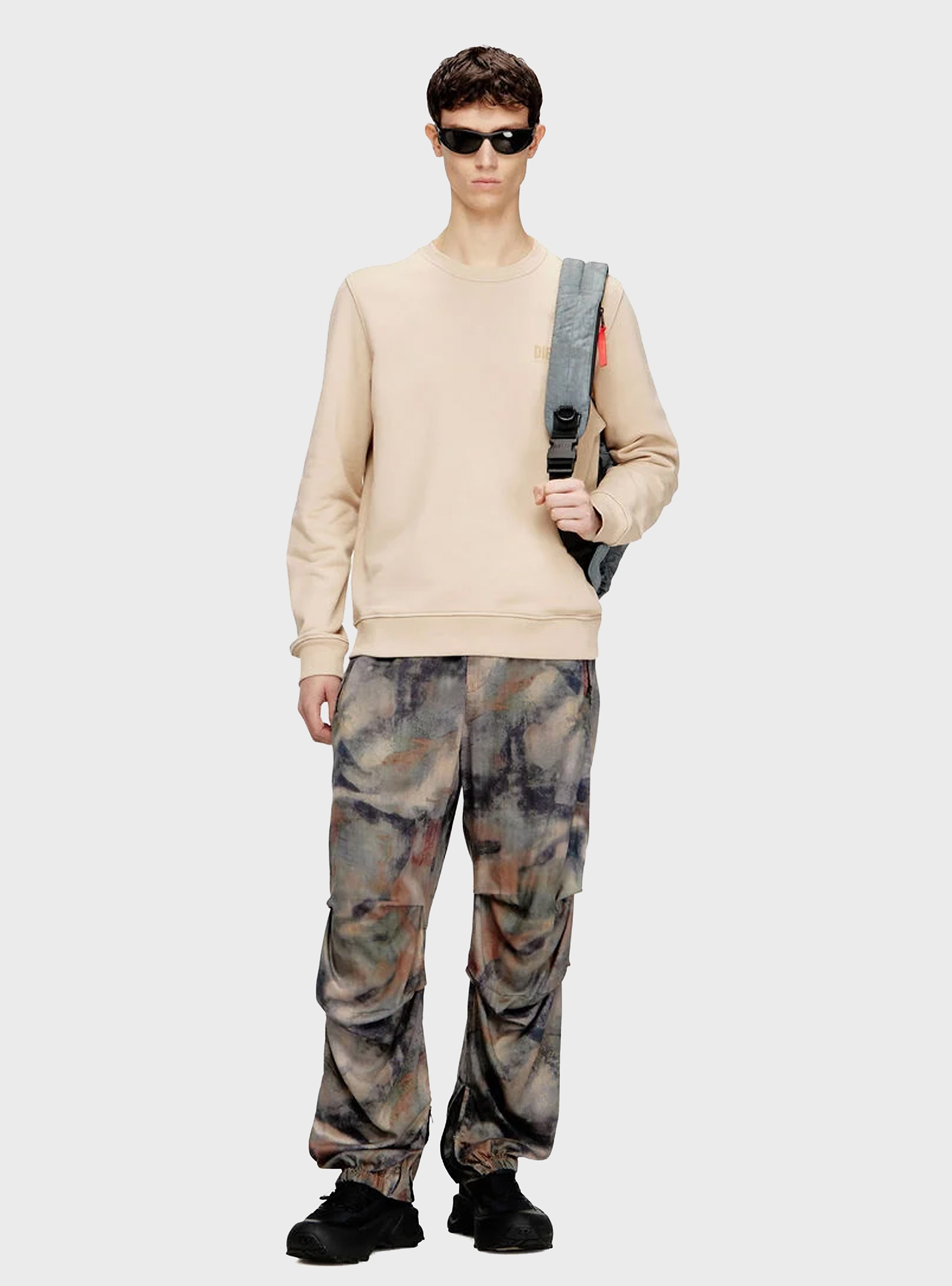 Diesel S-GINN-V1 SWEAT-SHIRT - Beige