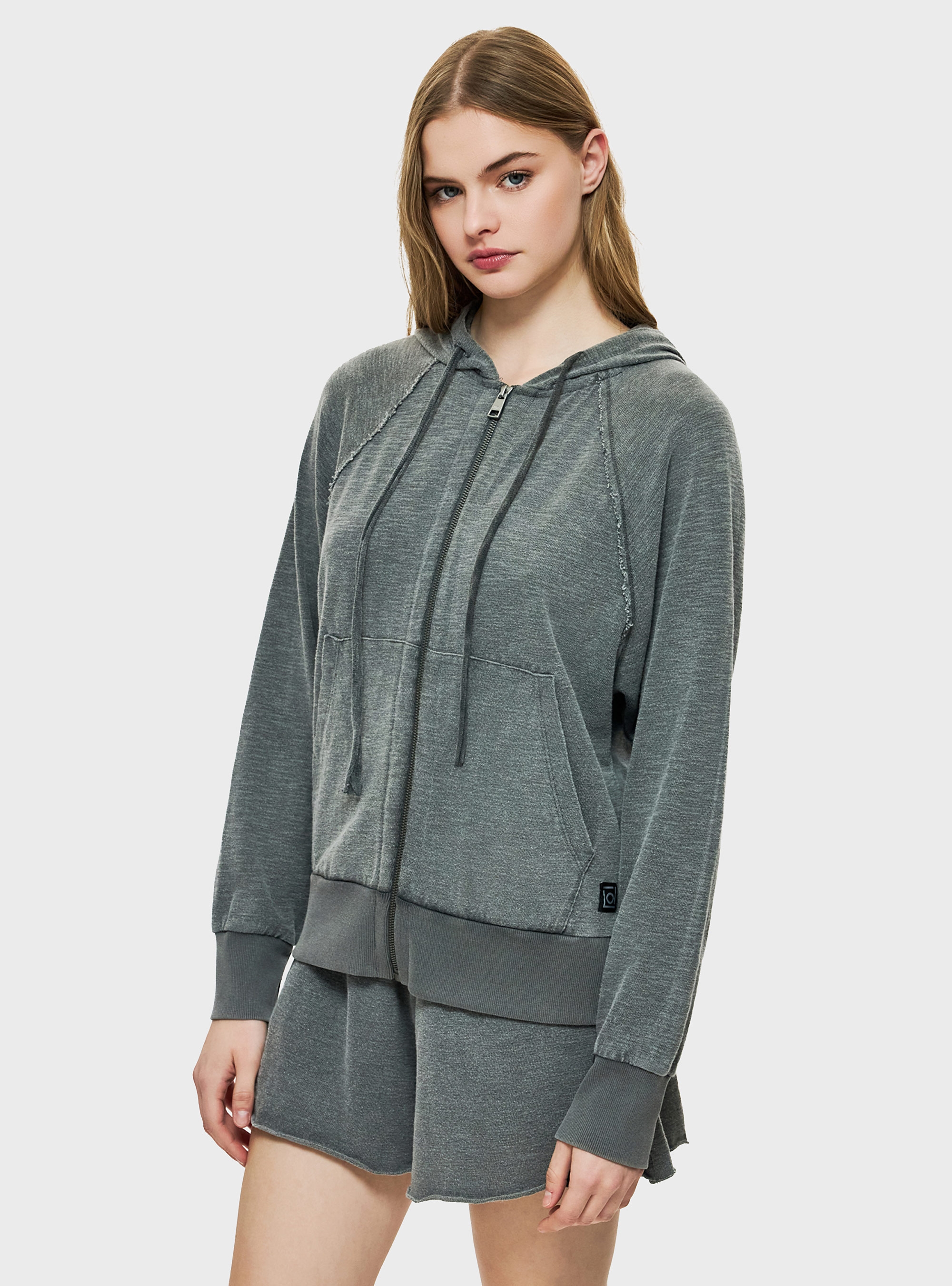 Dirty Laundry Regular Raglan Fullzip - Grey