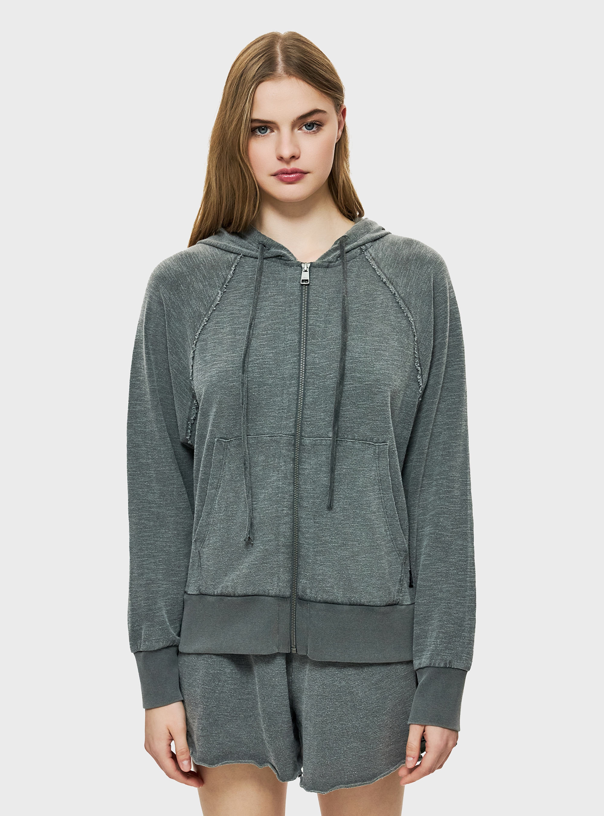 Dirty Laundry Regular Raglan Fullzip - Grey