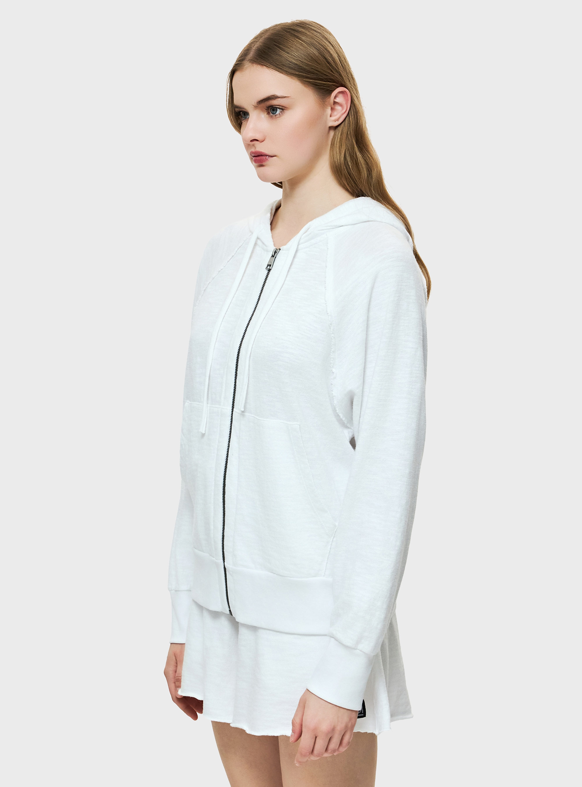 Dirty Laundry Regular Raglan Fullzip - White