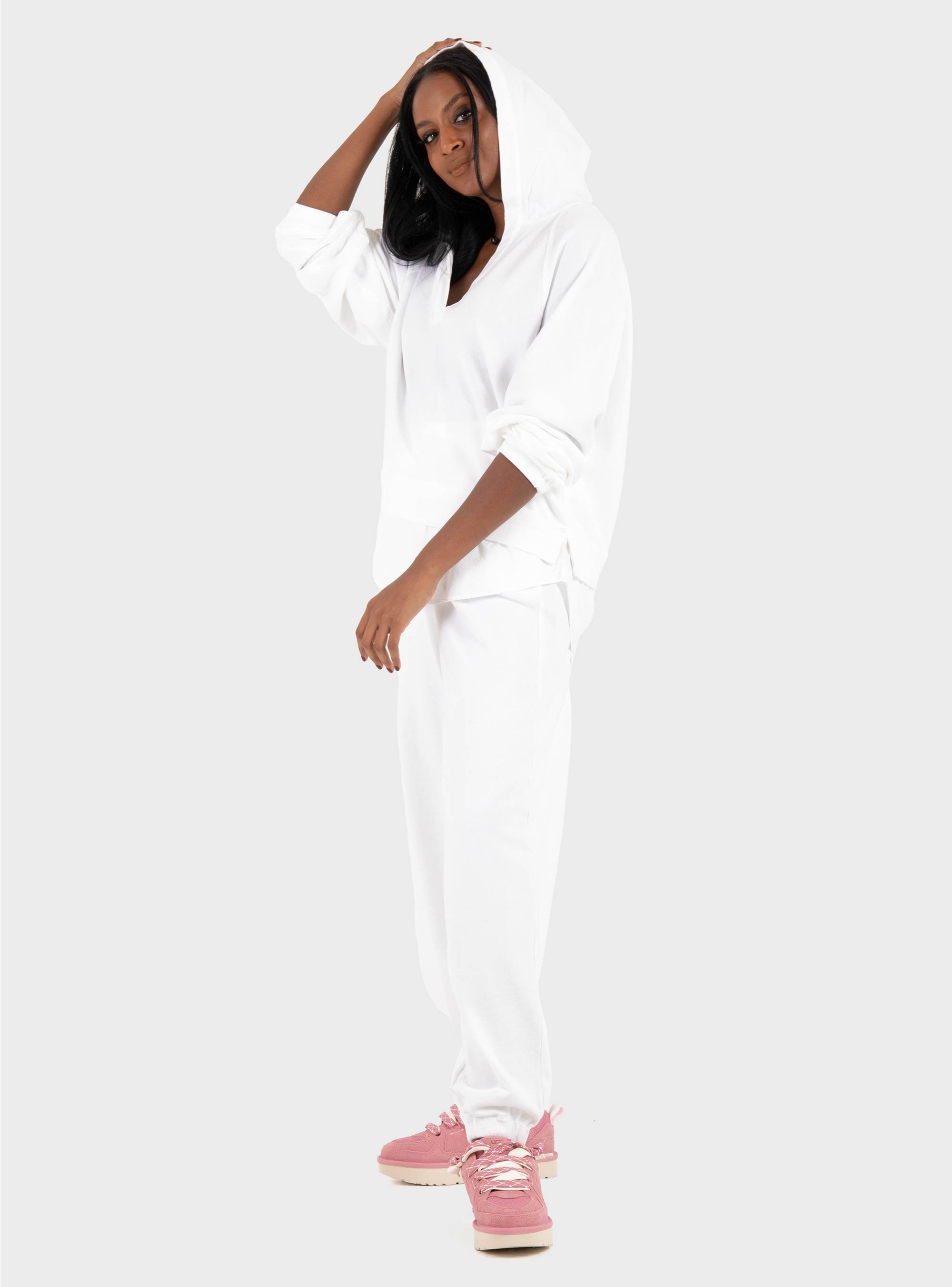Deha Parachute Trim Hoodie - White