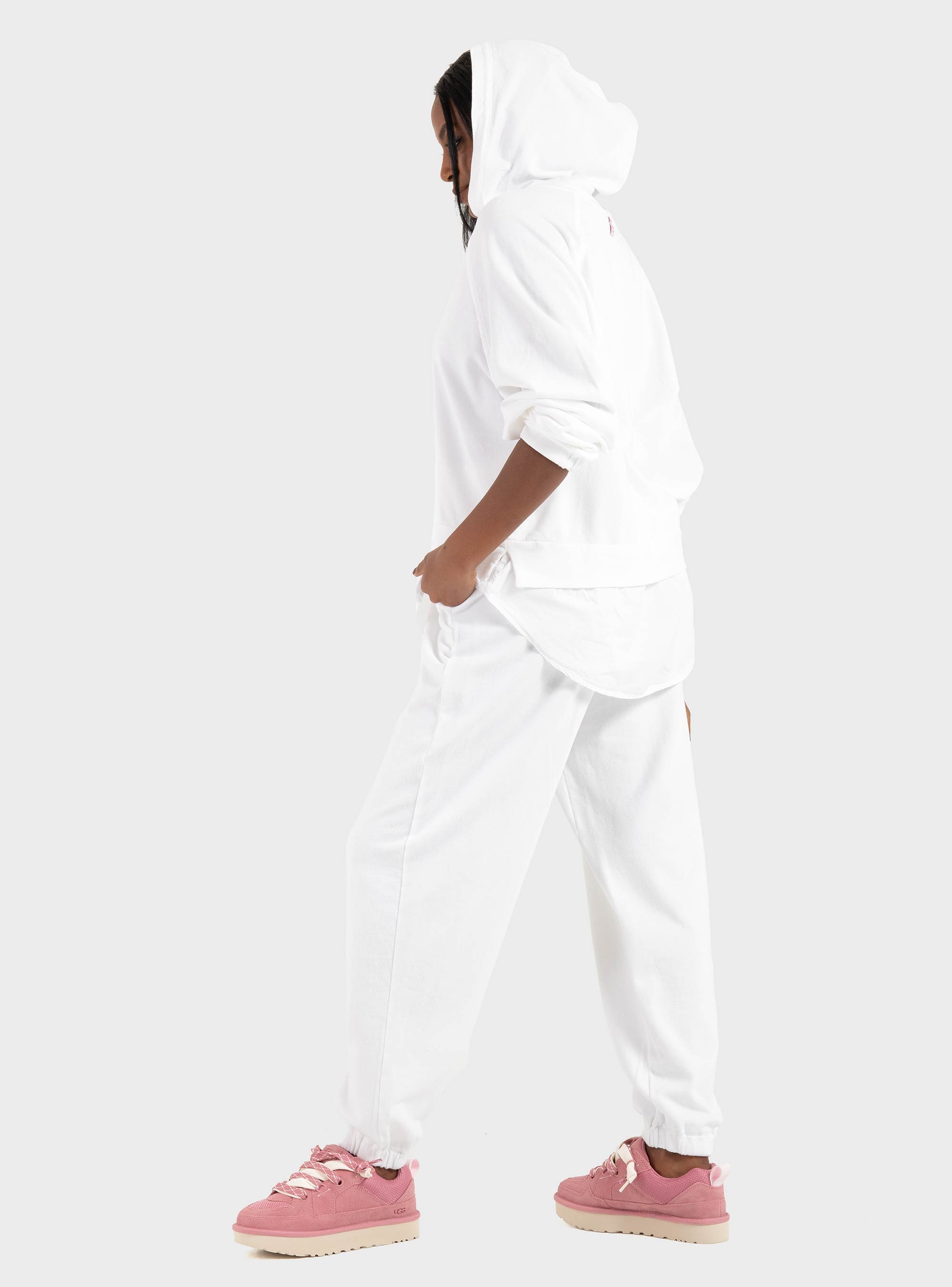 Deha Parachute Trim Hoodie - White