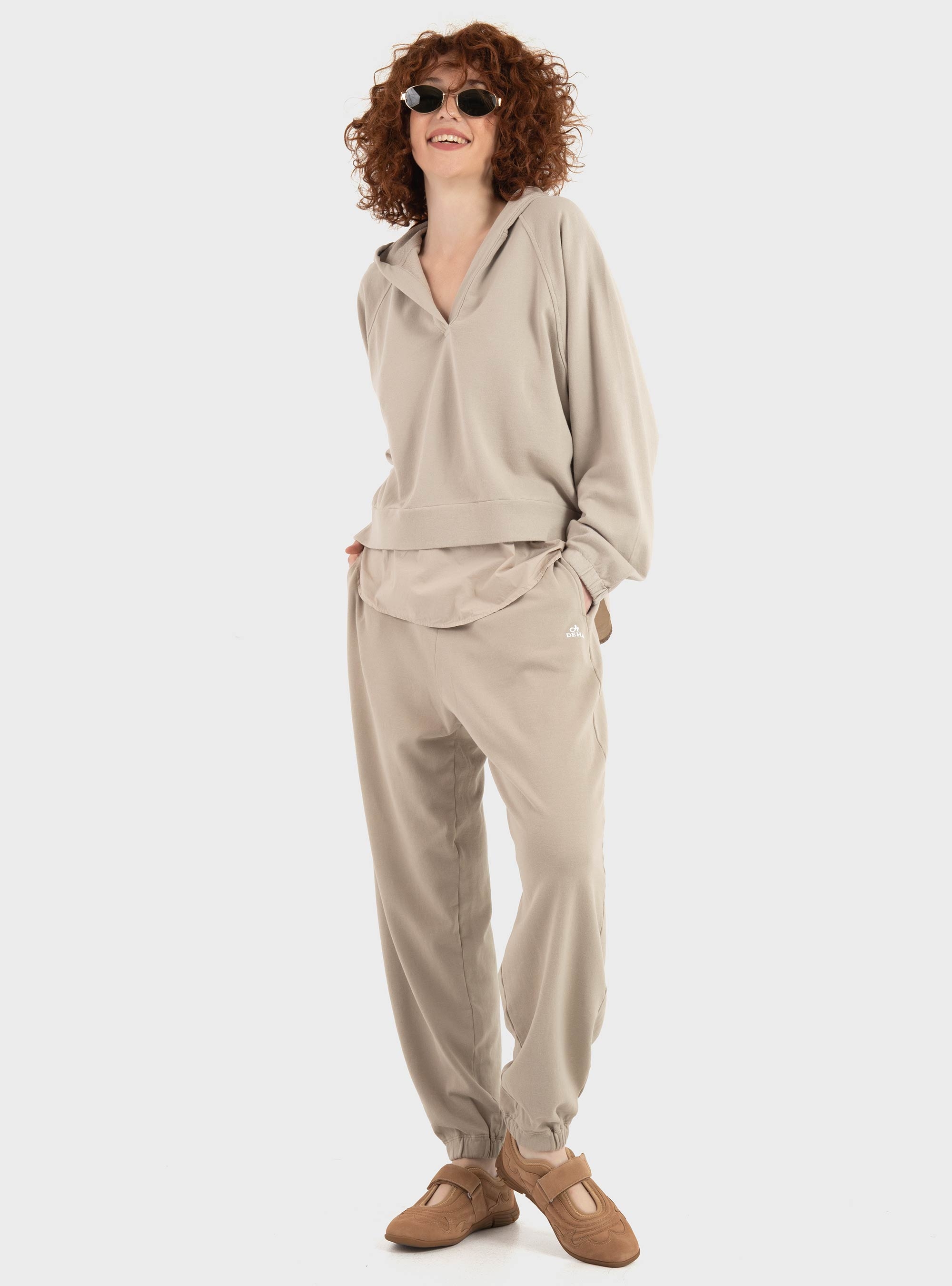 Deha Parachute Trim Hoodie - Beige