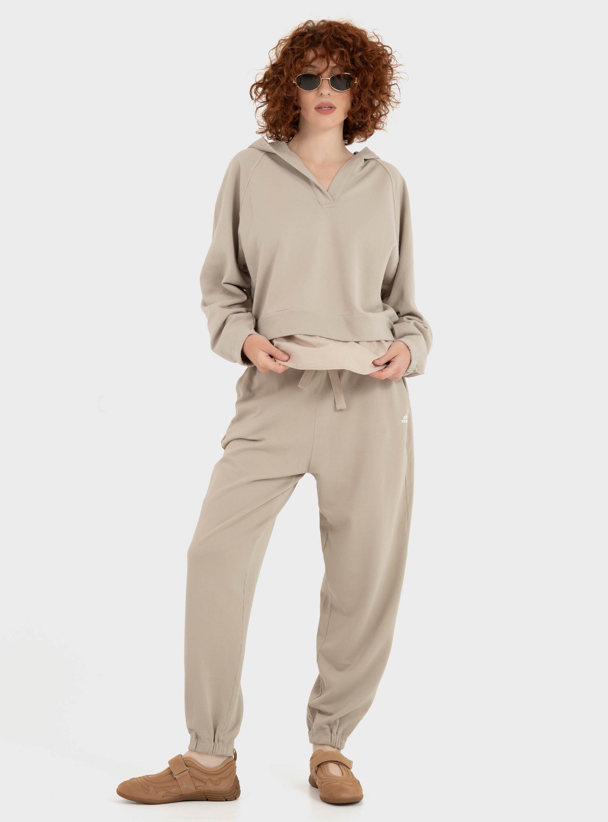 Deha Parachute Trim Hoodie - Beige