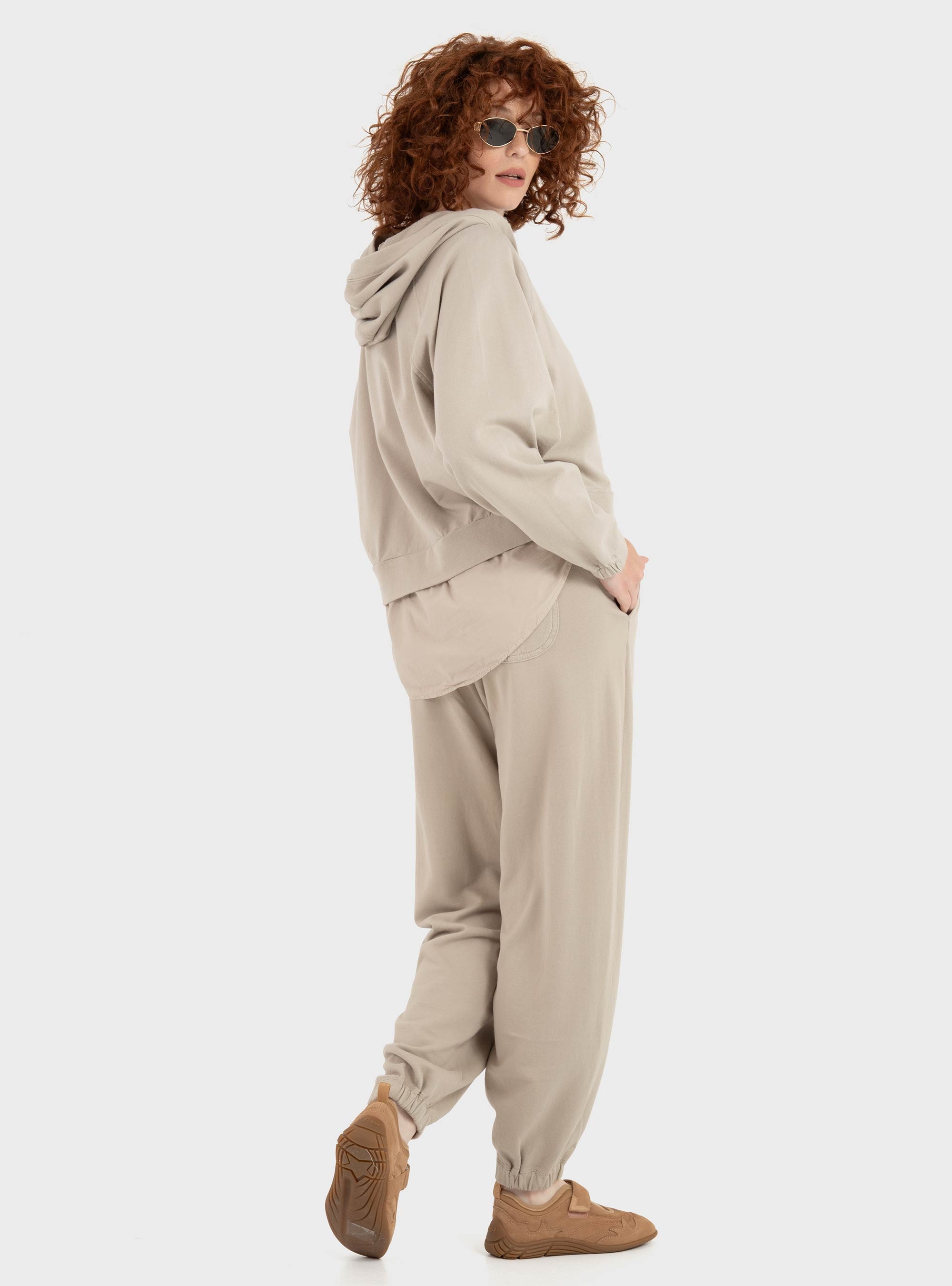 Deha Parachute Trim Hoodie - Beige