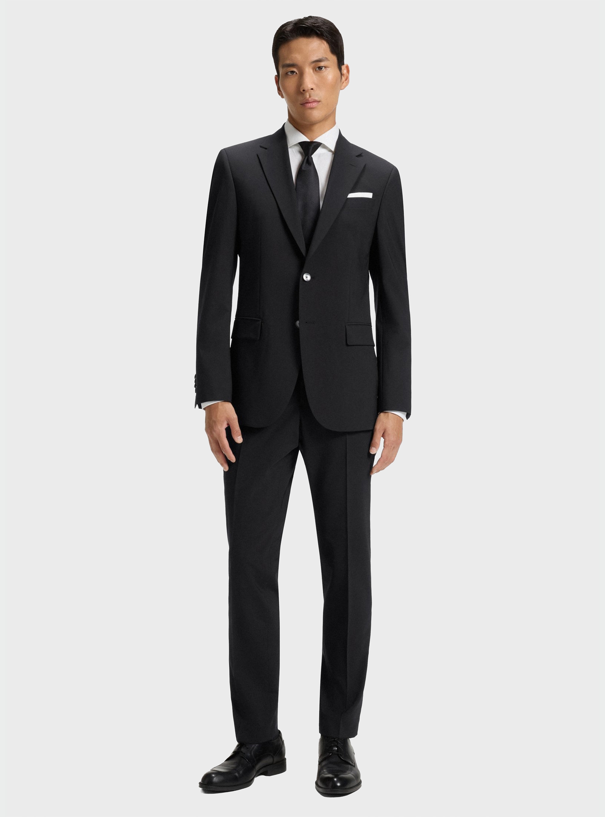 BOSS Slim-Fit Suit Trousers In A Wool Blend  H-Gio-MM-C-NF - Black
