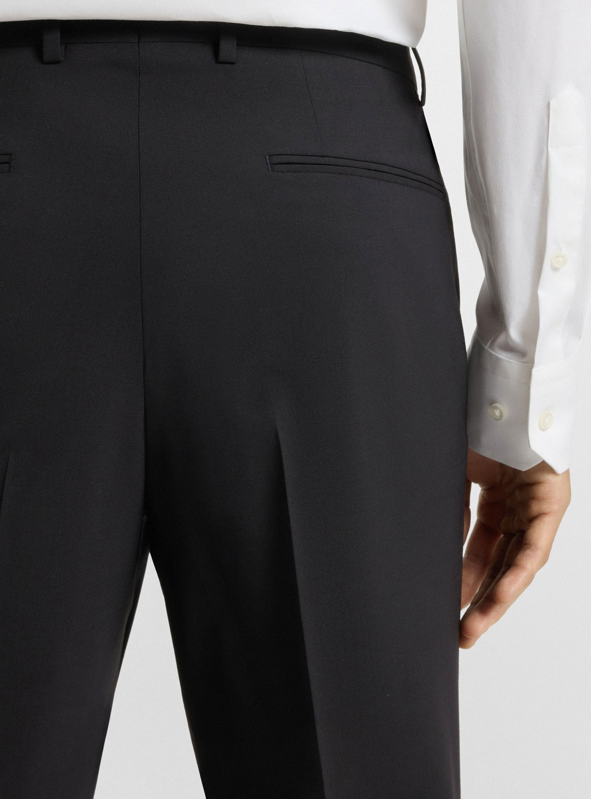 BOSS Slim-Fit Suit Trousers In A Wool Blend  H-Gio-MM-C-NF - Black