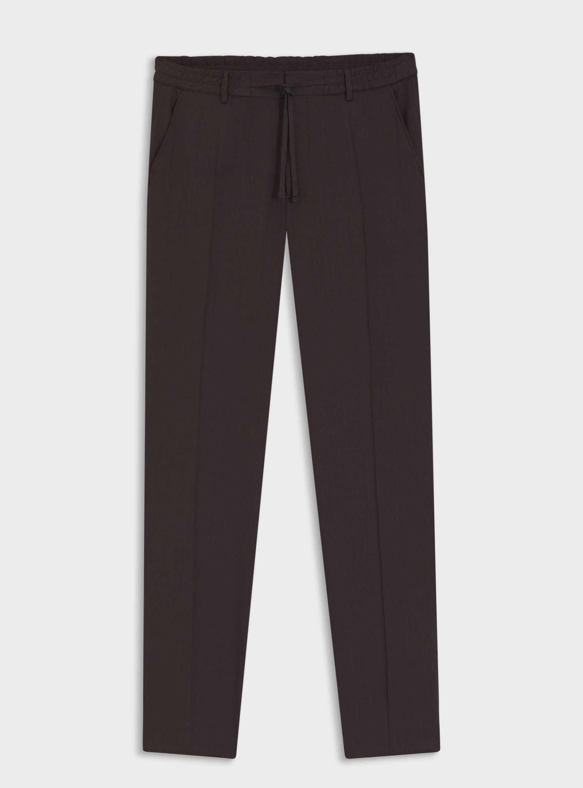 BOSS Tapered-Fit Trousers In A Linen Blend P-Perin-RDS-WG-262 - Dark Brown
