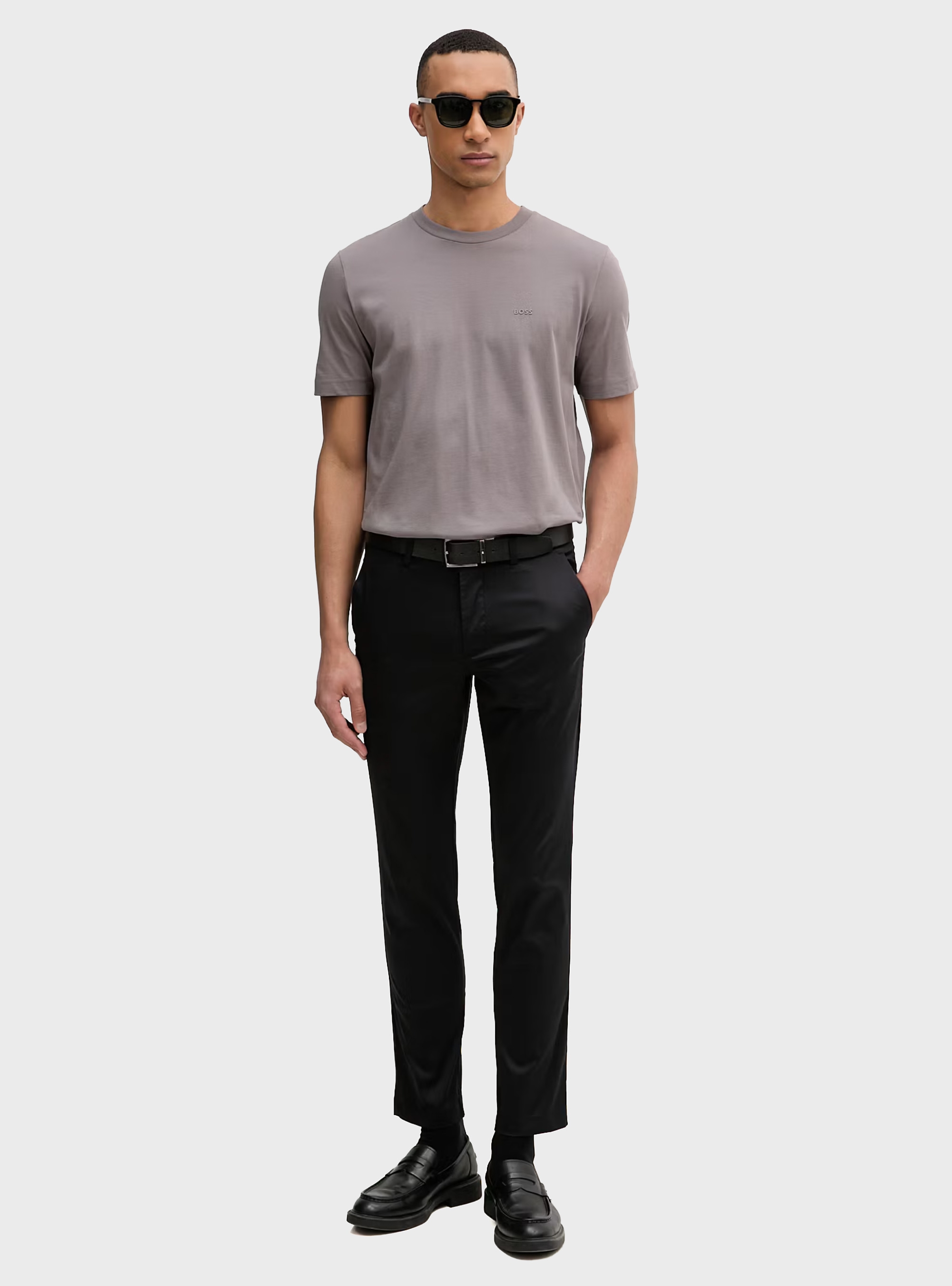 BOSS Cotton-Jersey T-Shirt With Logo Detail  Thompson 01 - Purple