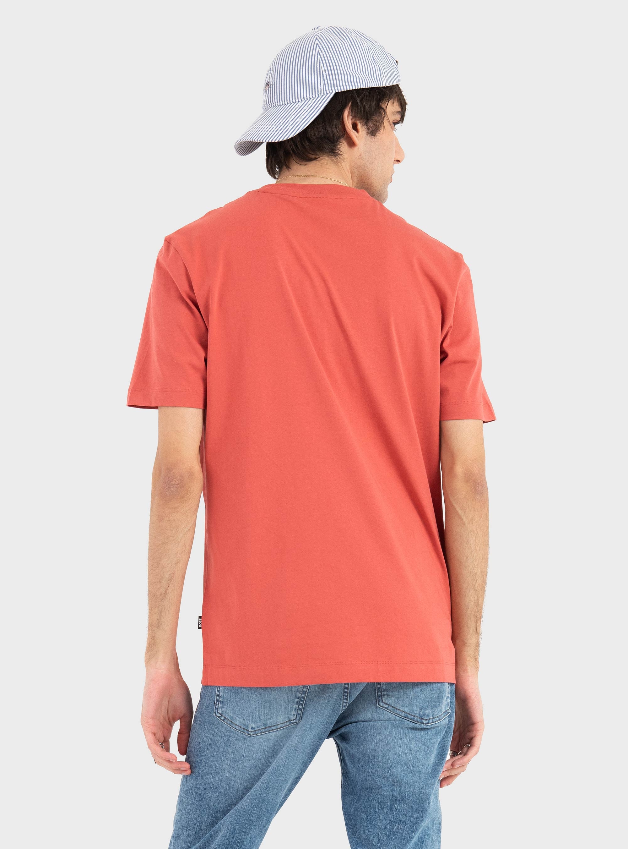 BOSS Cotton-Jersey T-Shirt With Logo Detail  Thompson 01 - Pale Red