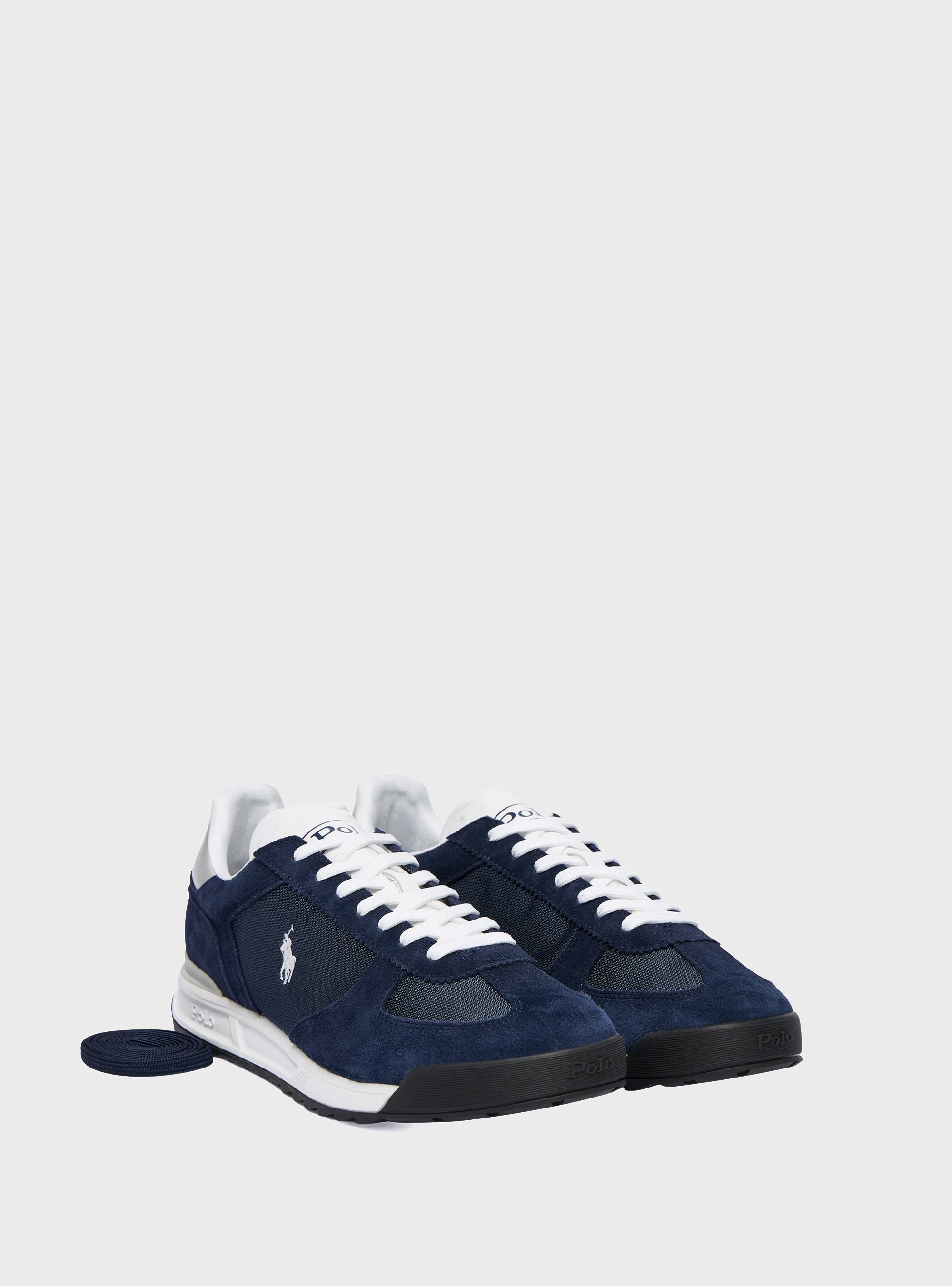 Polo Ralph Lauren Varick Suede & Oxford Trainers - Navy