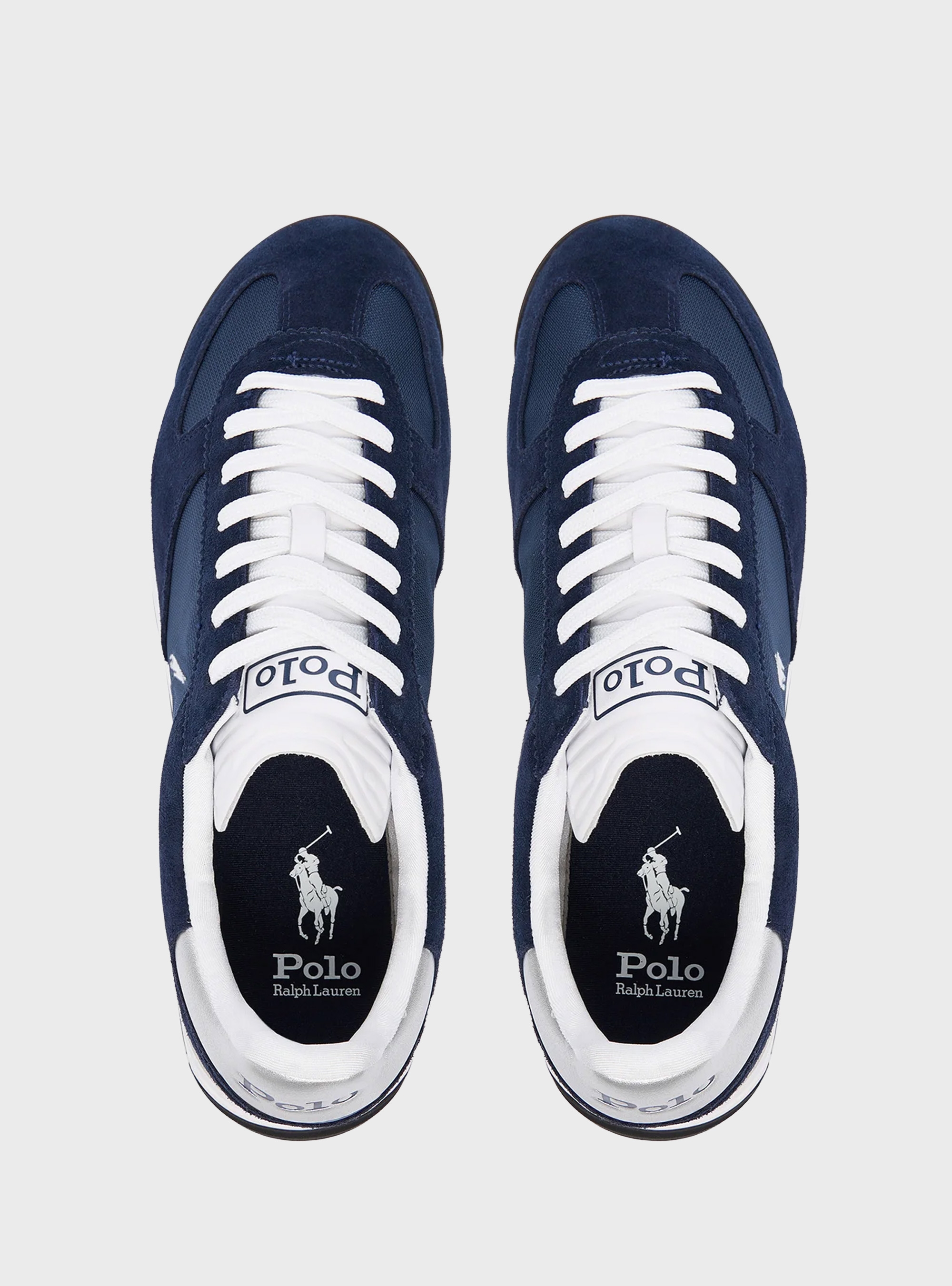 Polo Ralph Lauren Varick Suede & Oxford Trainers - Navy