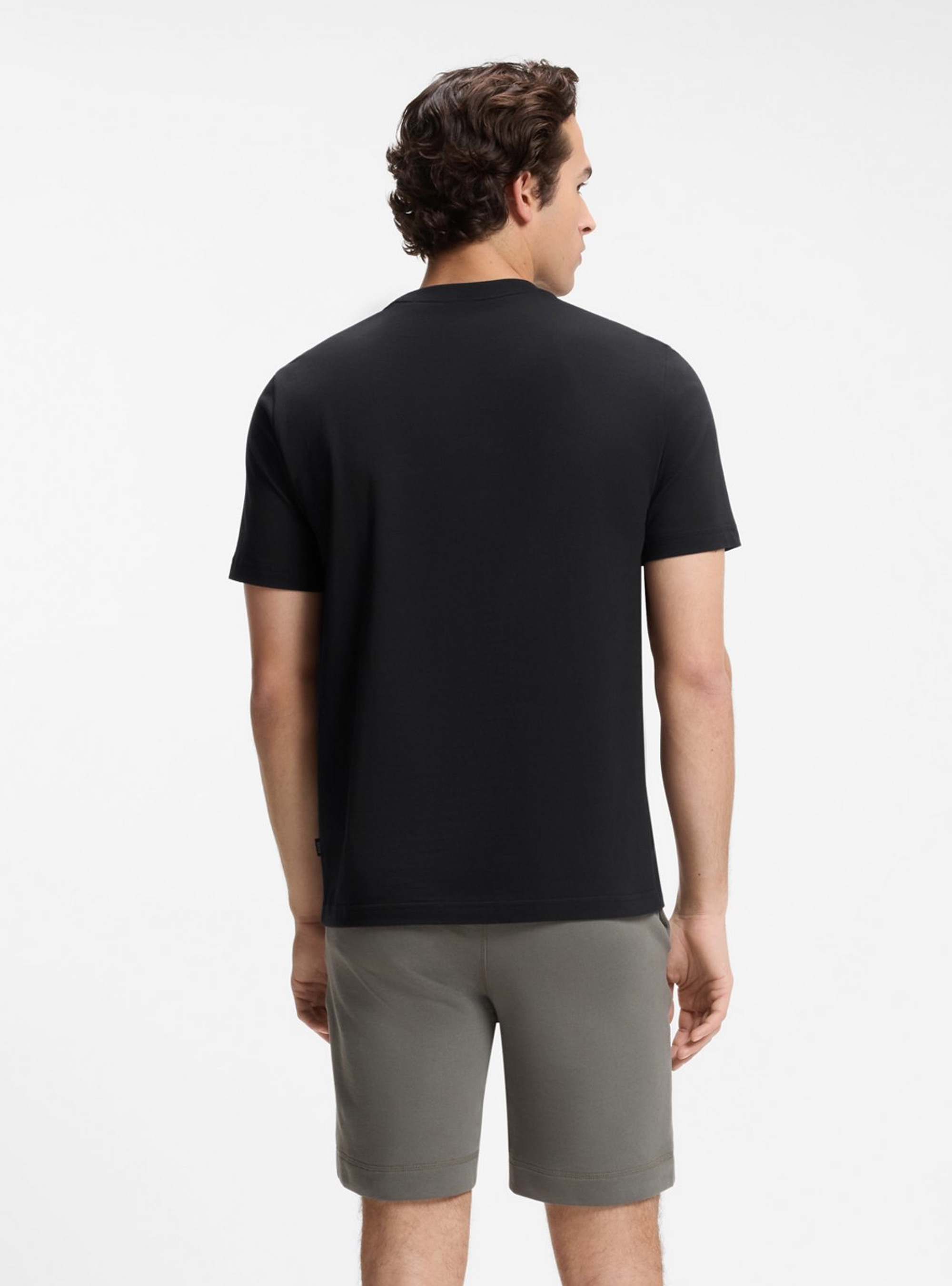 BOSS Cotton-Jersey T-Shirt With Logo Artwork    Te_Bass - Black