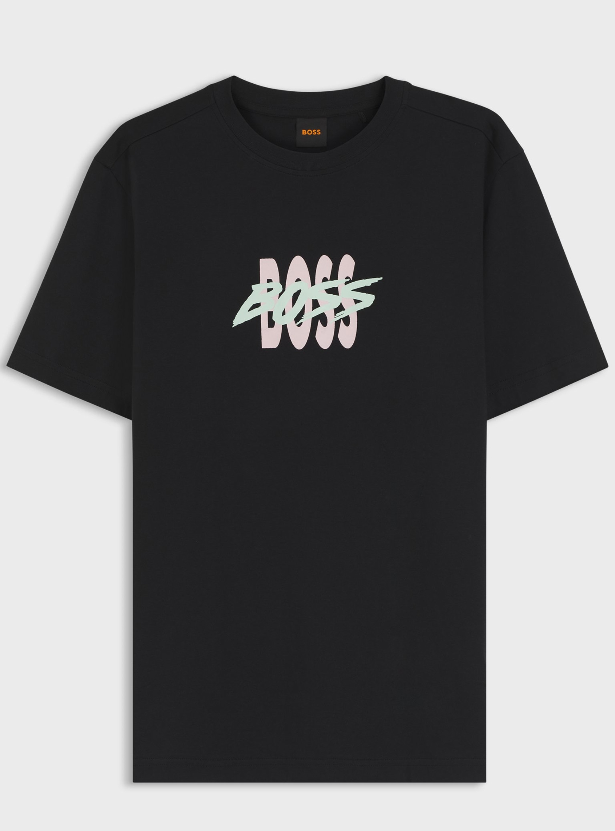 BOSS Cotton-Jersey T-Shirt With Logo Artwork    Te_Bass - Black