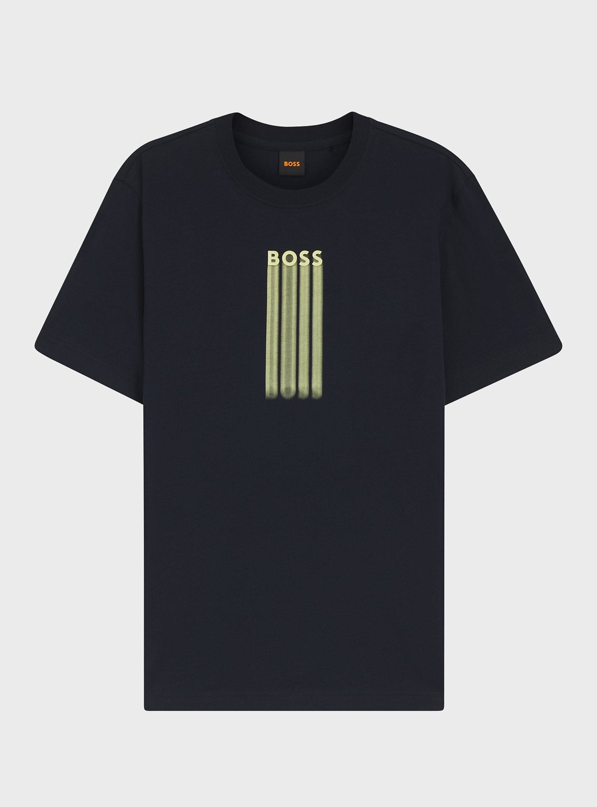 BOSS Cotton-Jersey T-Shirt With Logo Artwork    Te_Bass - Dark Blue