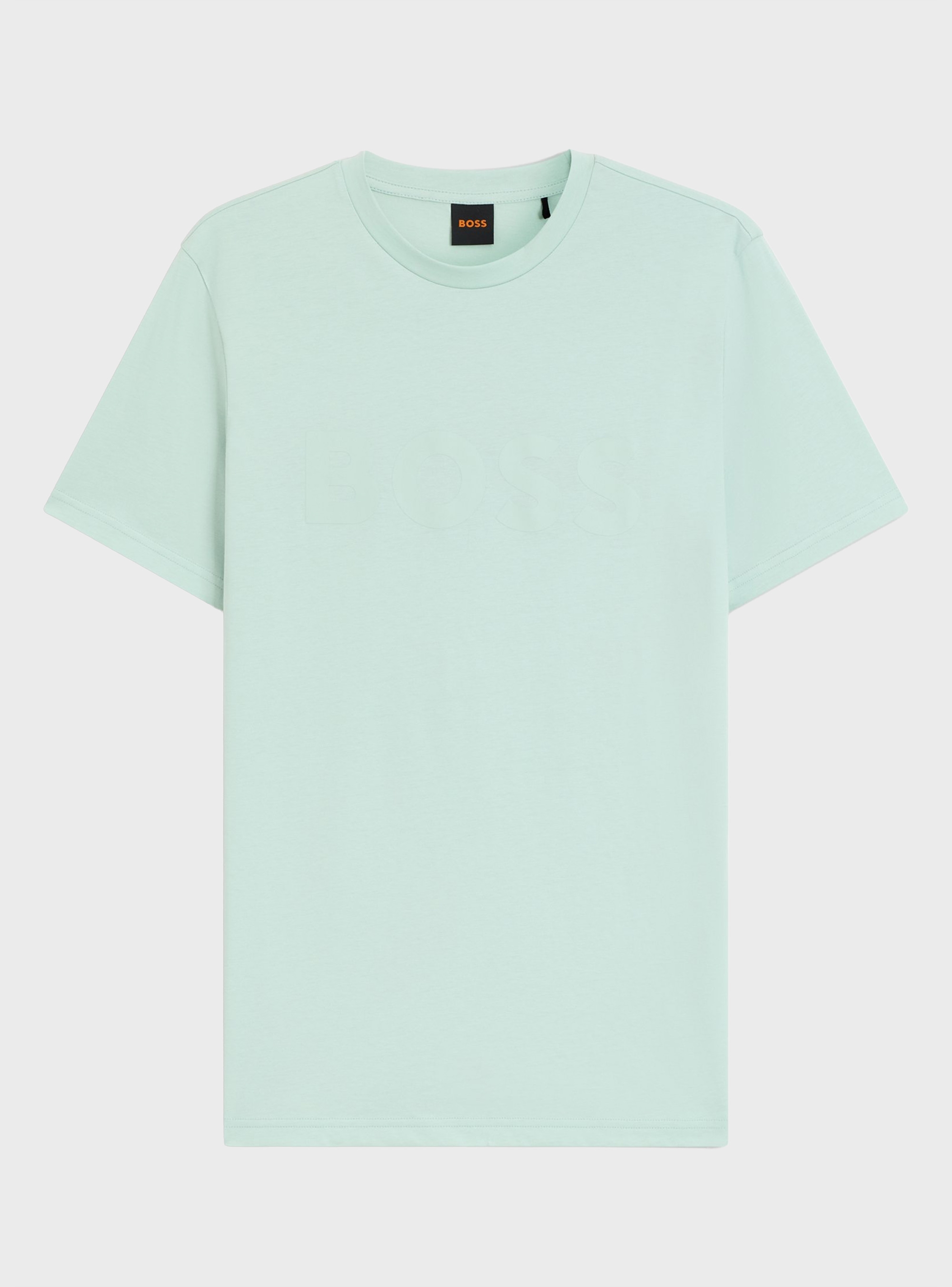 BOSS Cotton-Jersey T-Shirt With Large Logo Print Thinking 1 - Aquamarine