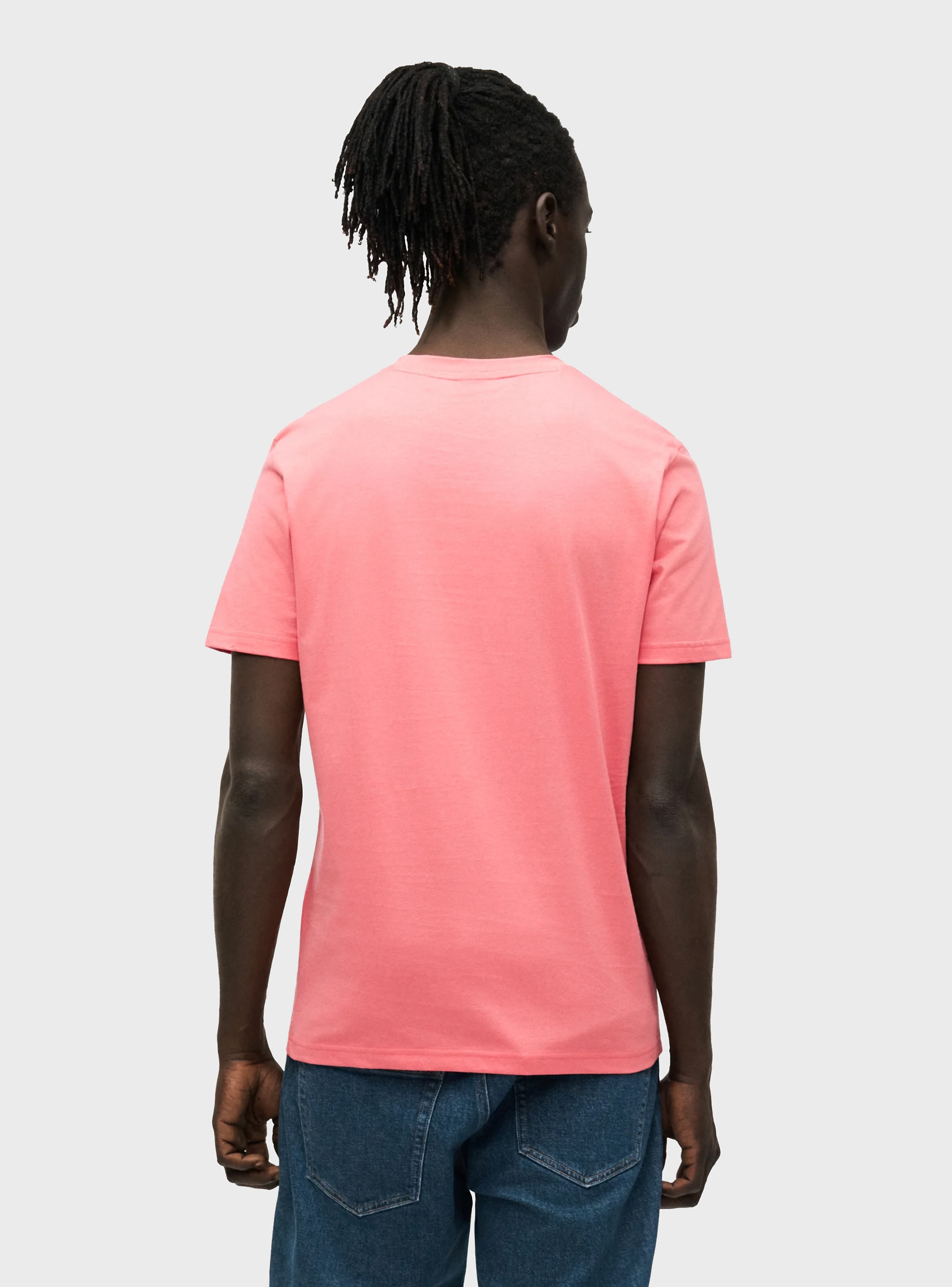 BOSS Cotton-Jersey T-Shirt With Large Logo Print Thinking 1 - Pale Red