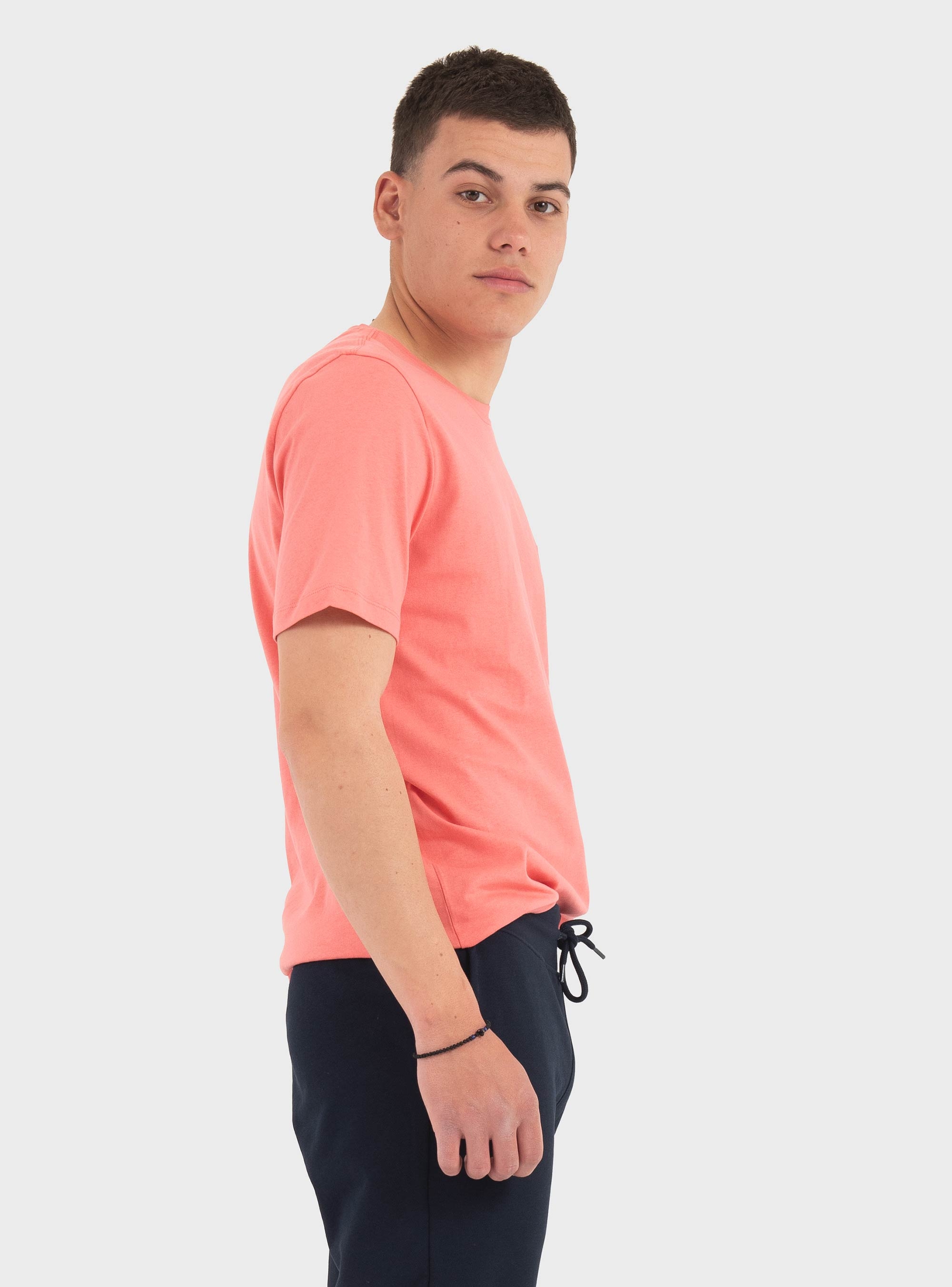 BOSS Cotton-Jersey T-Shirt With Logo Patch Tales - Pale Red