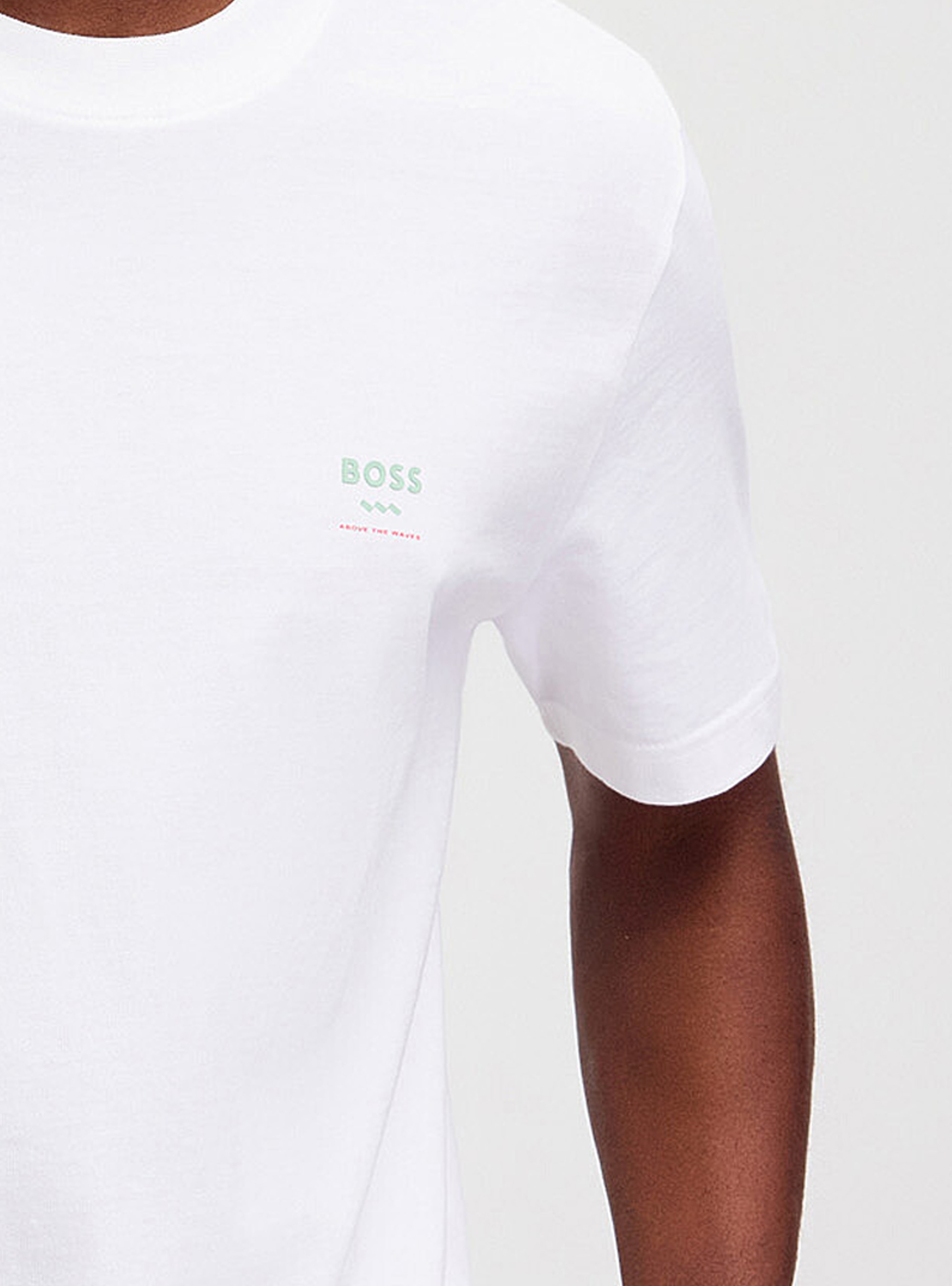 BOSS Cotton-Jersey T-Shirt Te_Groove - White
