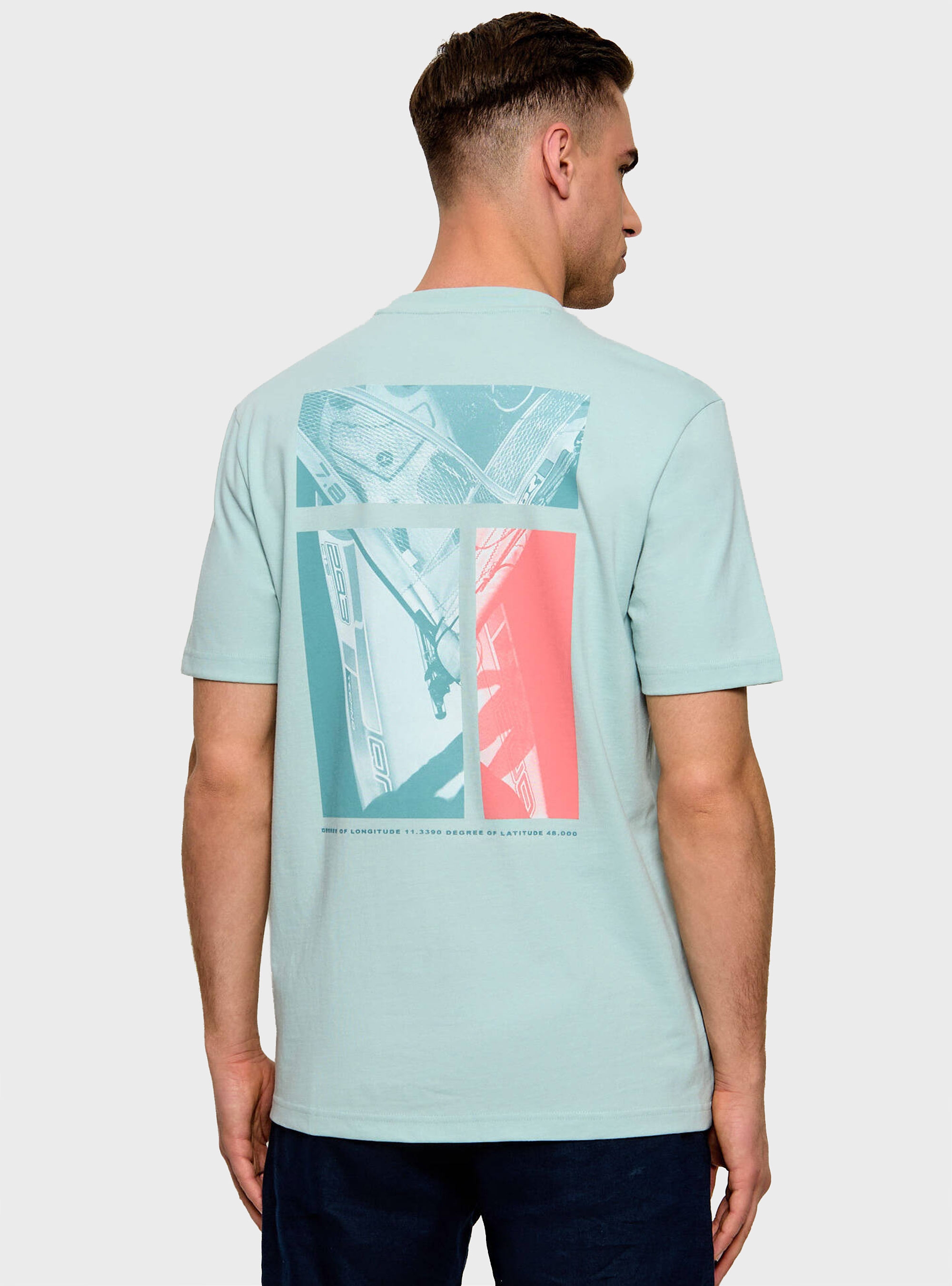 BOSS Cotton-Jersey T-Shirt Te_Groove - Aquamarine