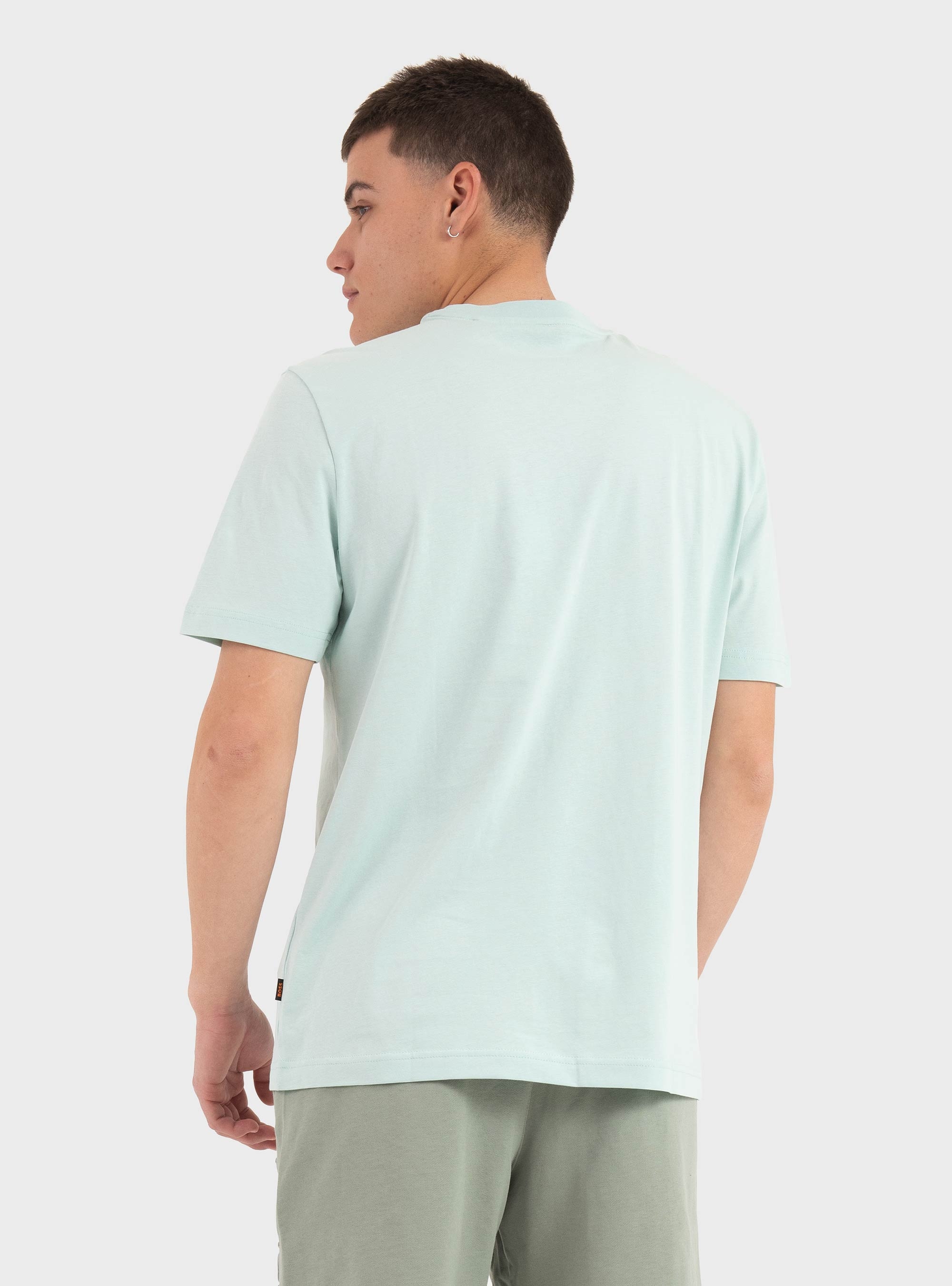 BOSS Cotton-Jersey T-Shirt With Graphic Print  Te_Board - Aquamarine
