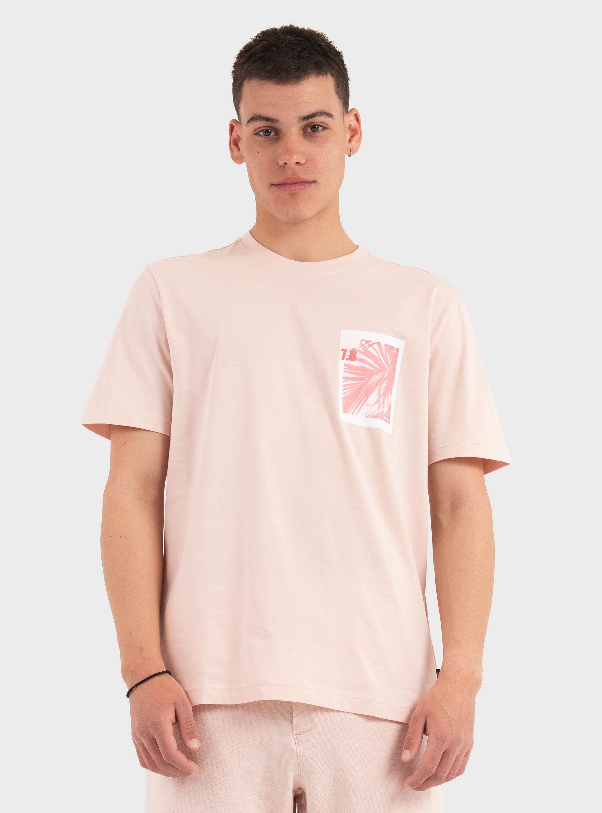 BOSS Cotton-Jersey T-Shirt With Graphic Print  Te_Board - Pink
