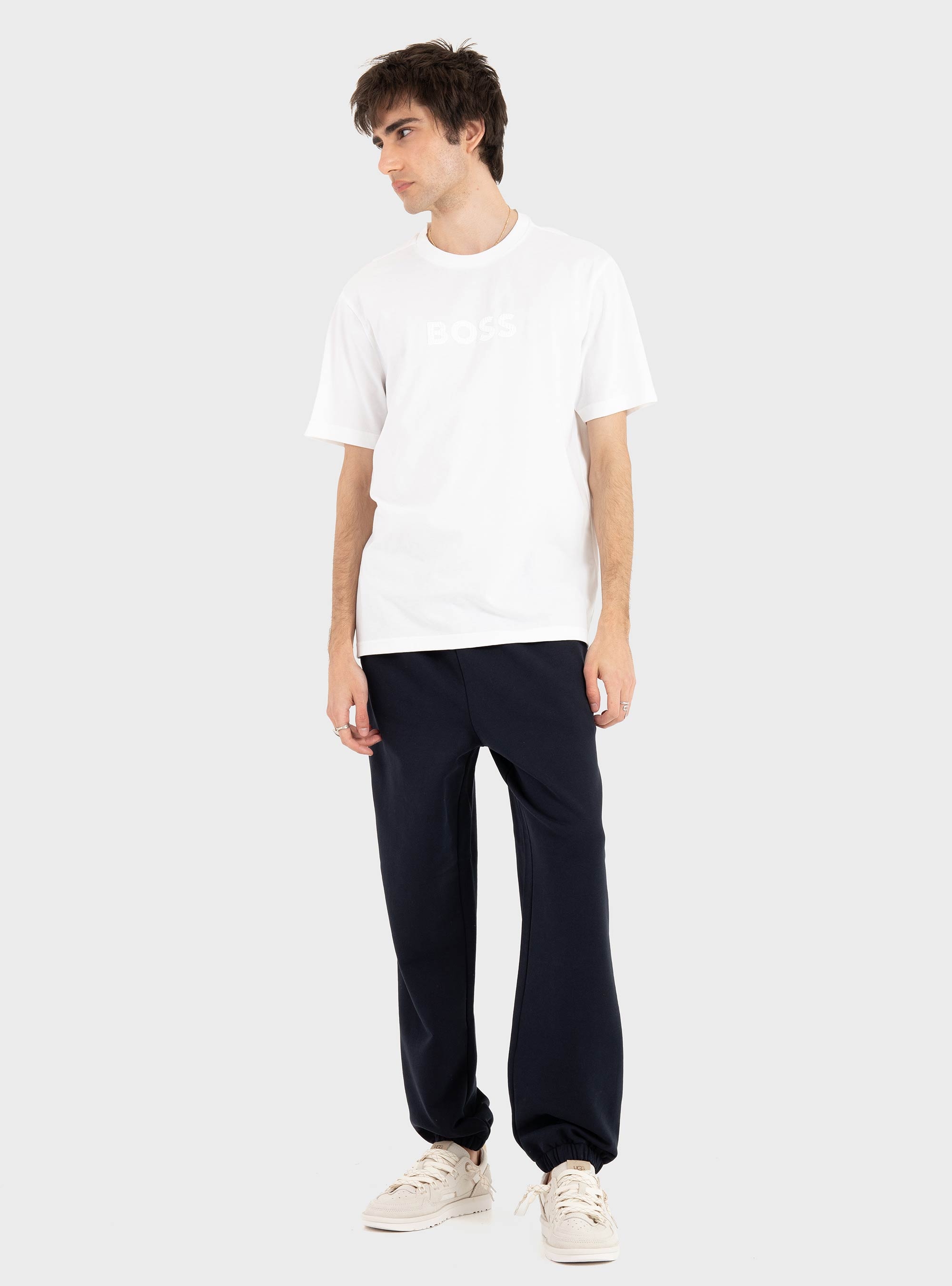 BOSS Cotton-Jersey T-Shirt With Golf-Inspired Logo  TS_Terrace Logo - White