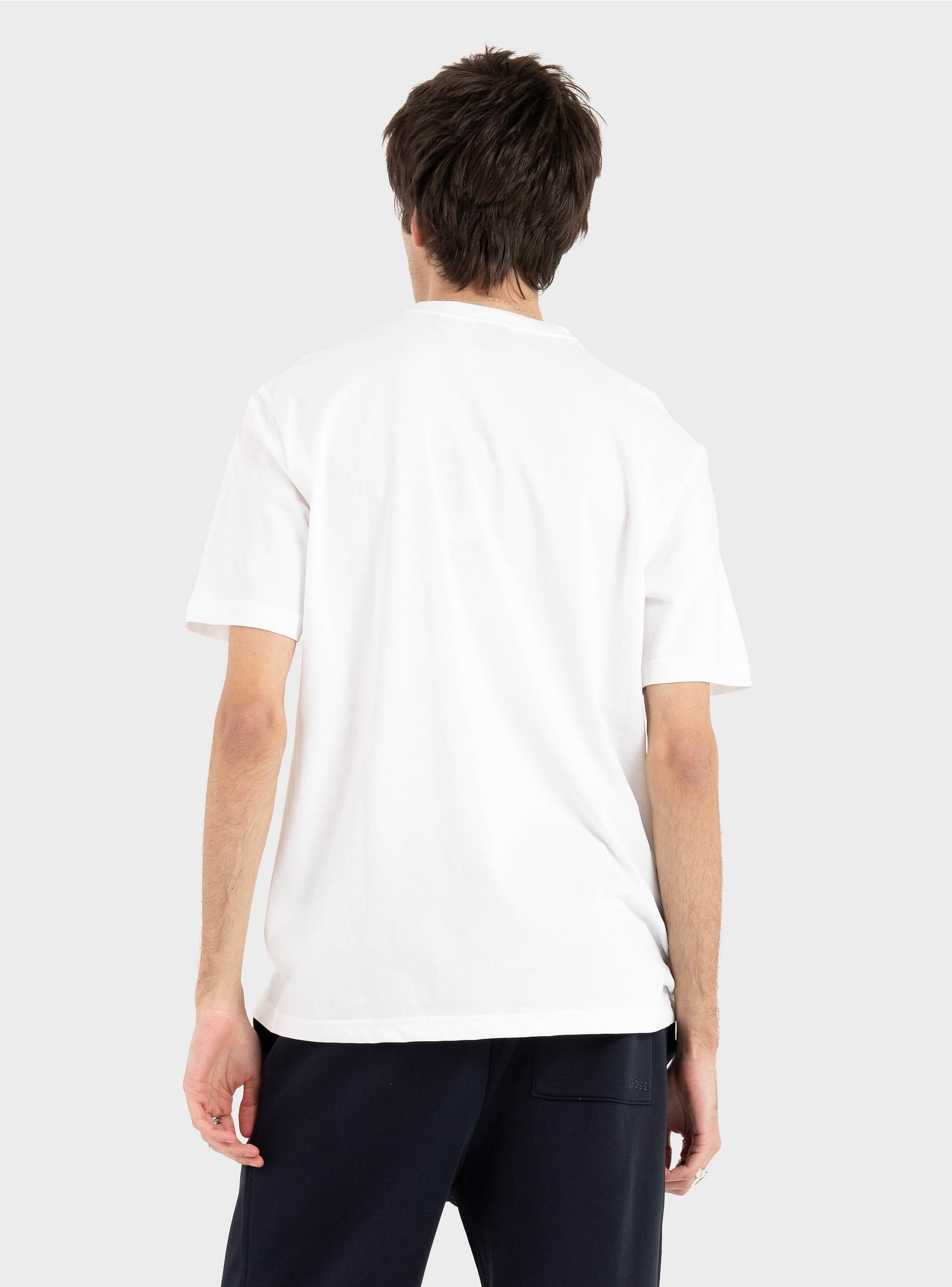 BOSS Cotton-Jersey T-Shirt With Golf-Inspired Logo  TS_Terrace Logo - White