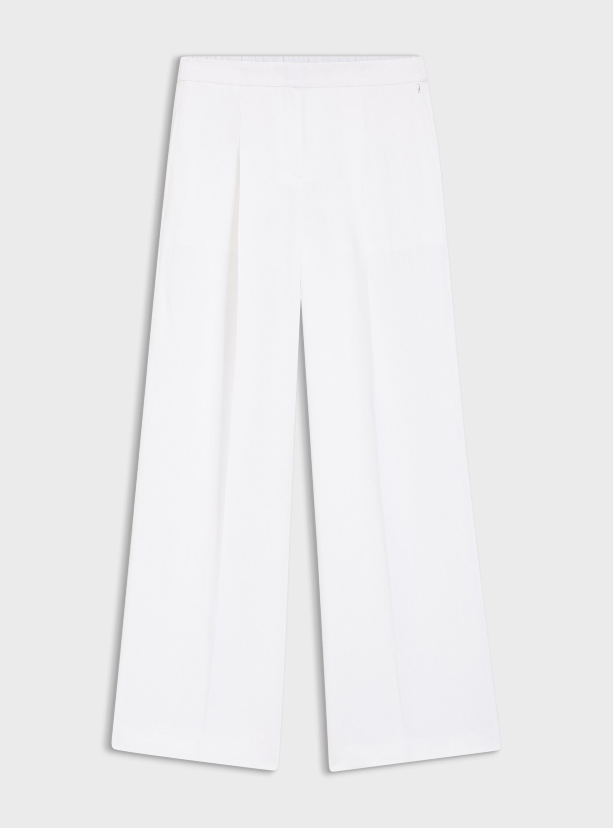 BOSS Relaxed-Fit Trousers In A Linen Blend  Tiana11 - White