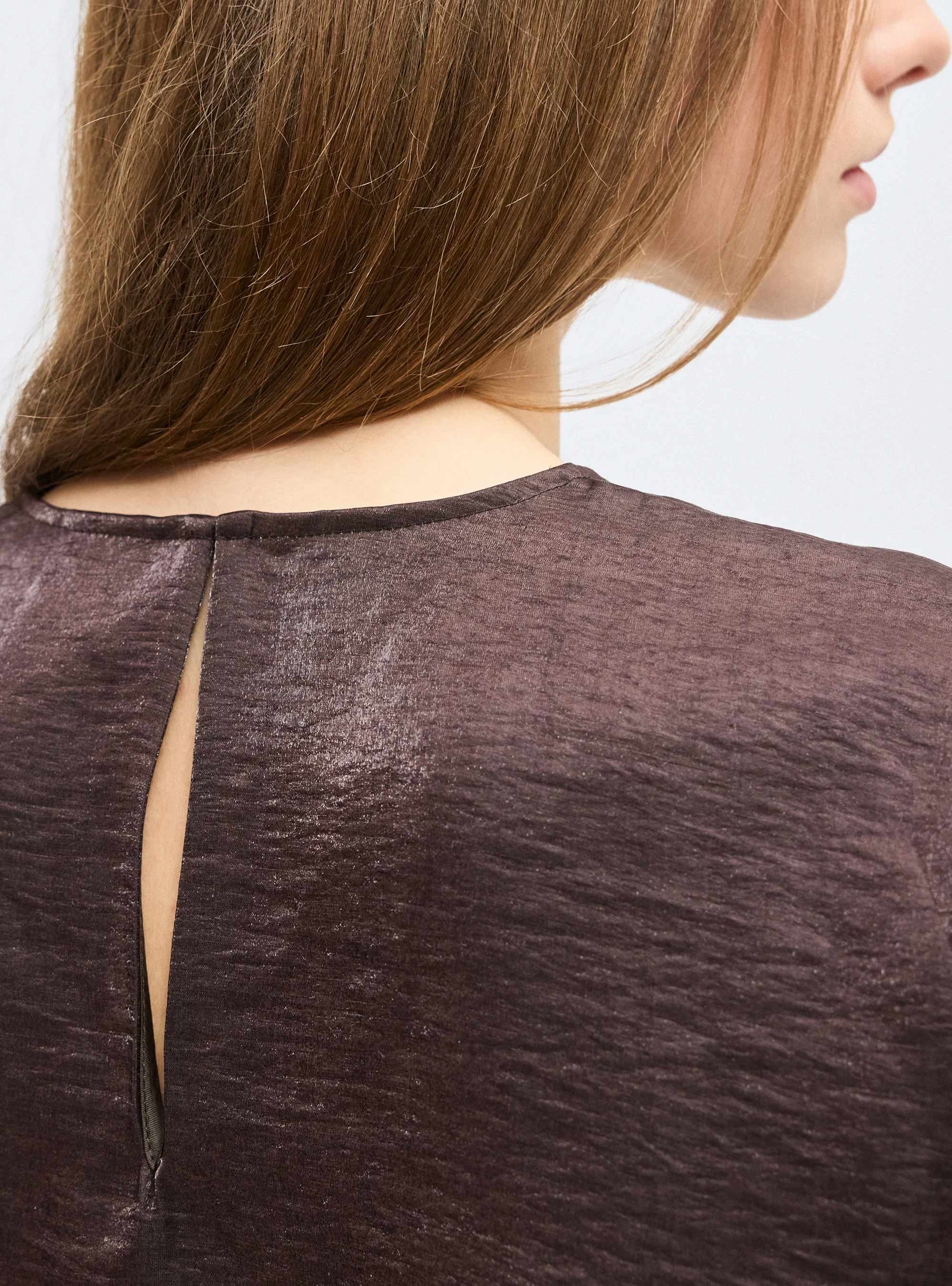BOSS Relaxed-Fit Top In A Linen Blend Bacres - Dark Brown