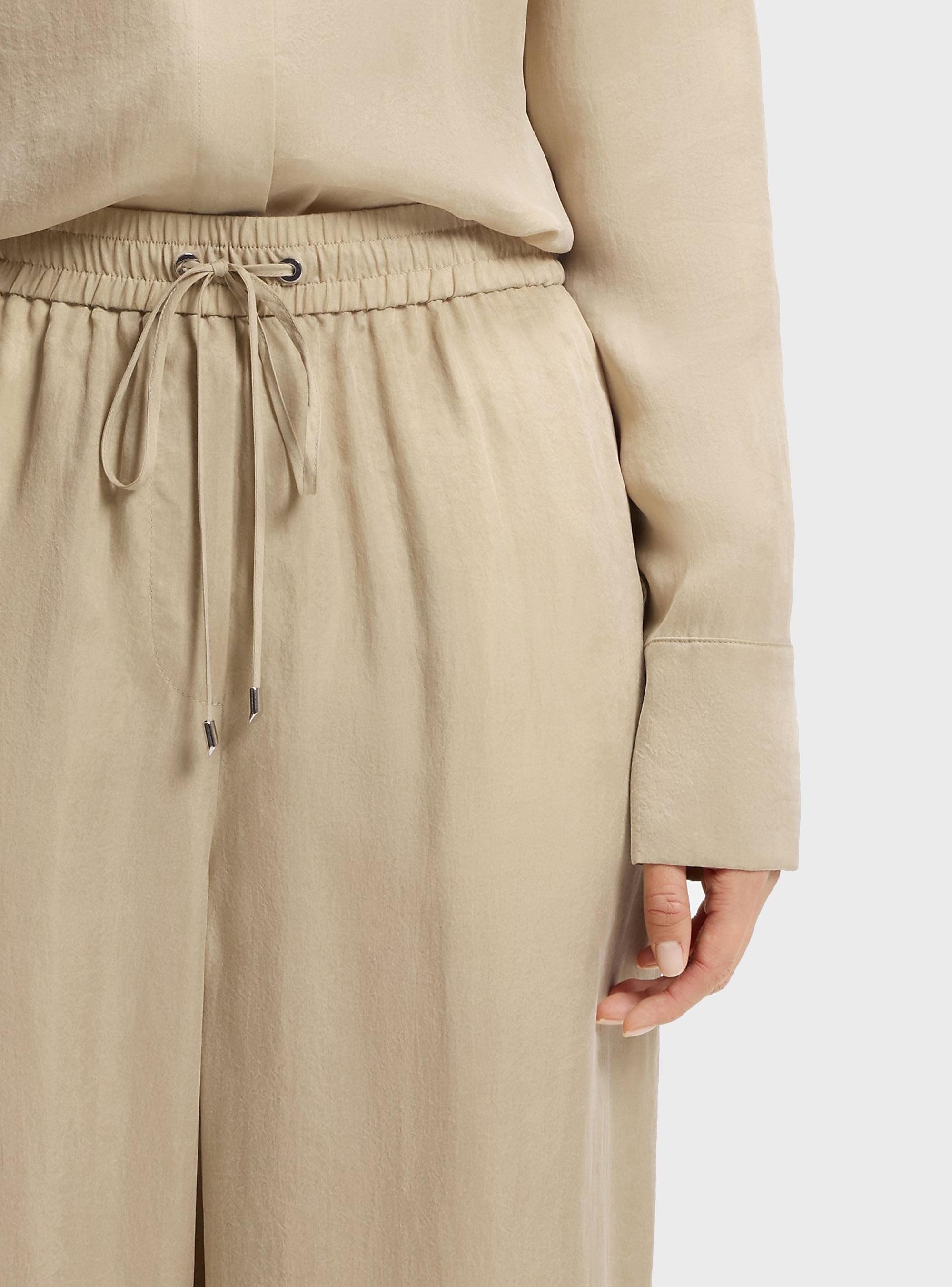 BOSS Relaxed-Fit Trousers With Drawcord Waist Tavati2 - Beige
