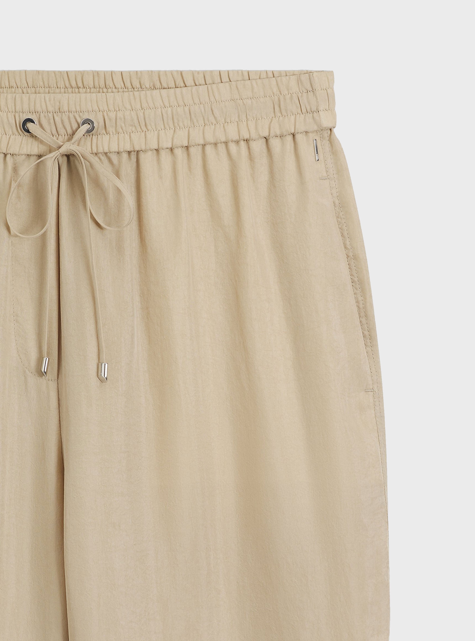 BOSS Relaxed-Fit Trousers With Drawcord Waist Tavati2 - Beige