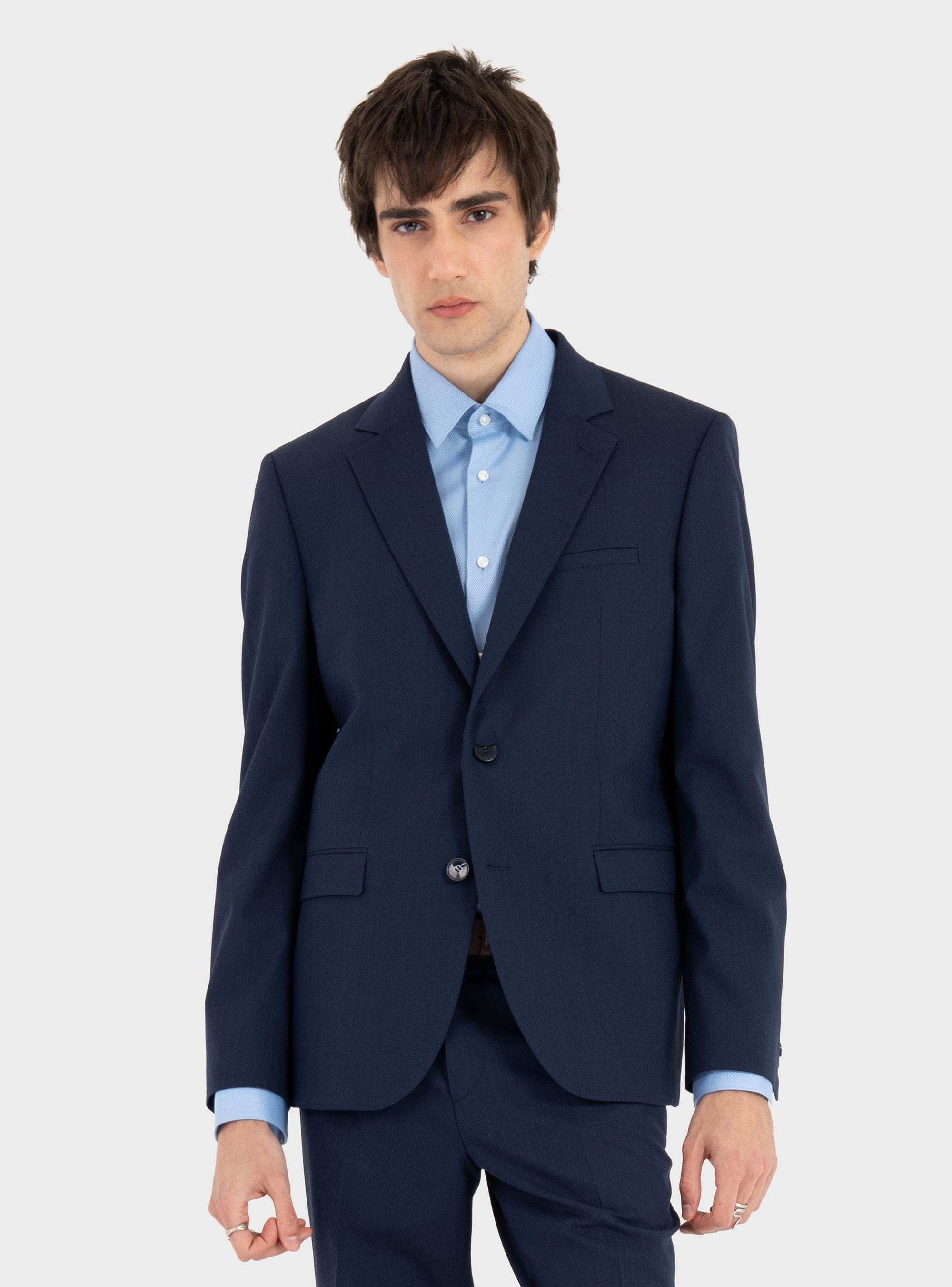 HUGO Extra-Slim-Fit Blazer In A Wool Blend  Arti253X - Dark Blue