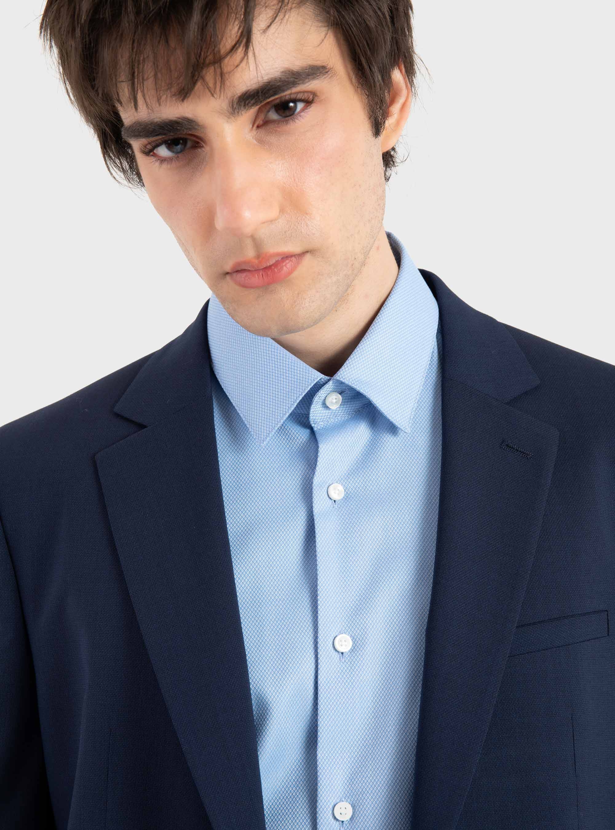 HUGO Extra-Slim-Fit Blazer In A Wool Blend  Arti253X - Dark Blue