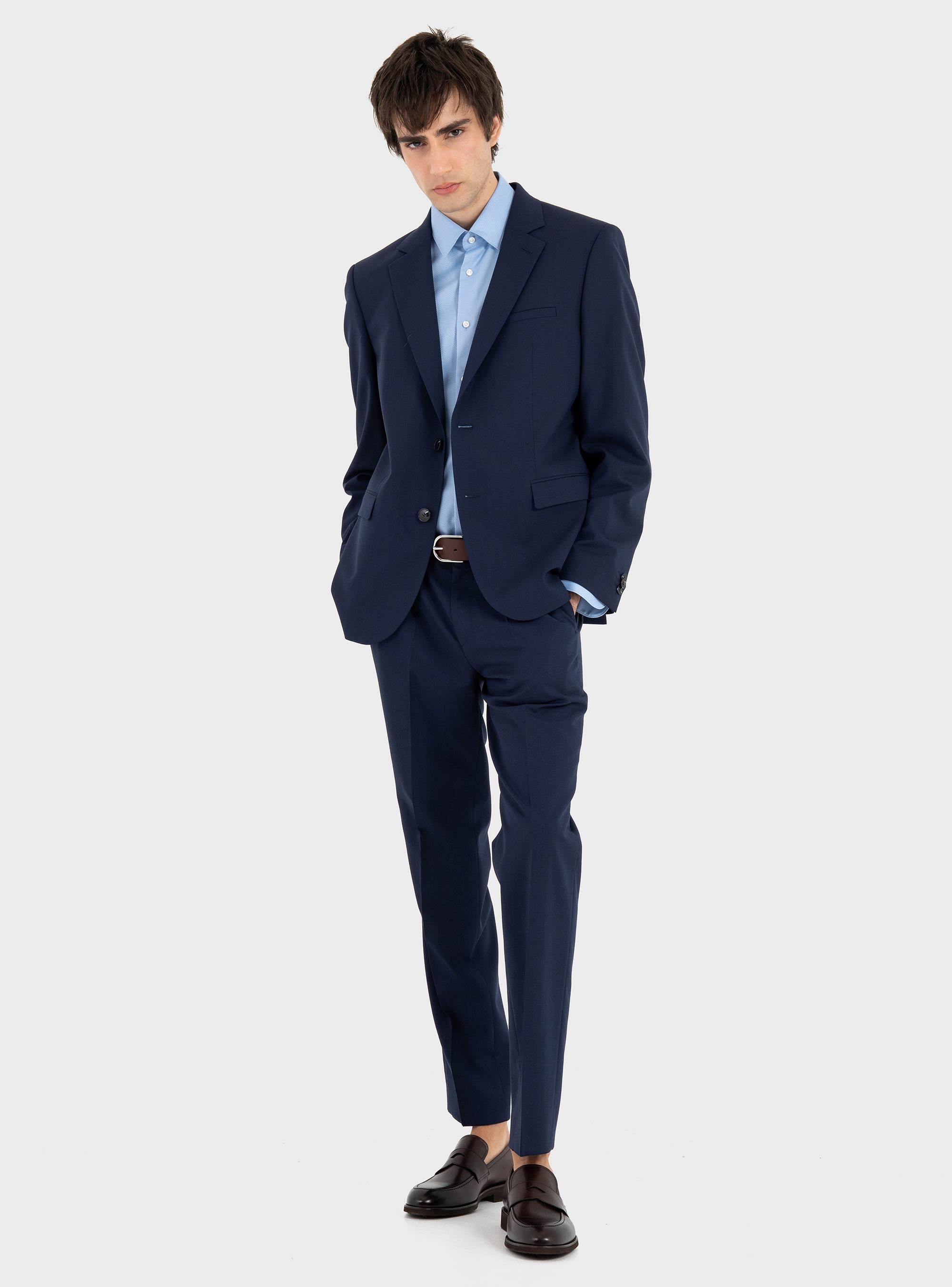 HUGO Extra-Slim-Fit Blazer In A Wool Blend  Arti253X - Dark Blue