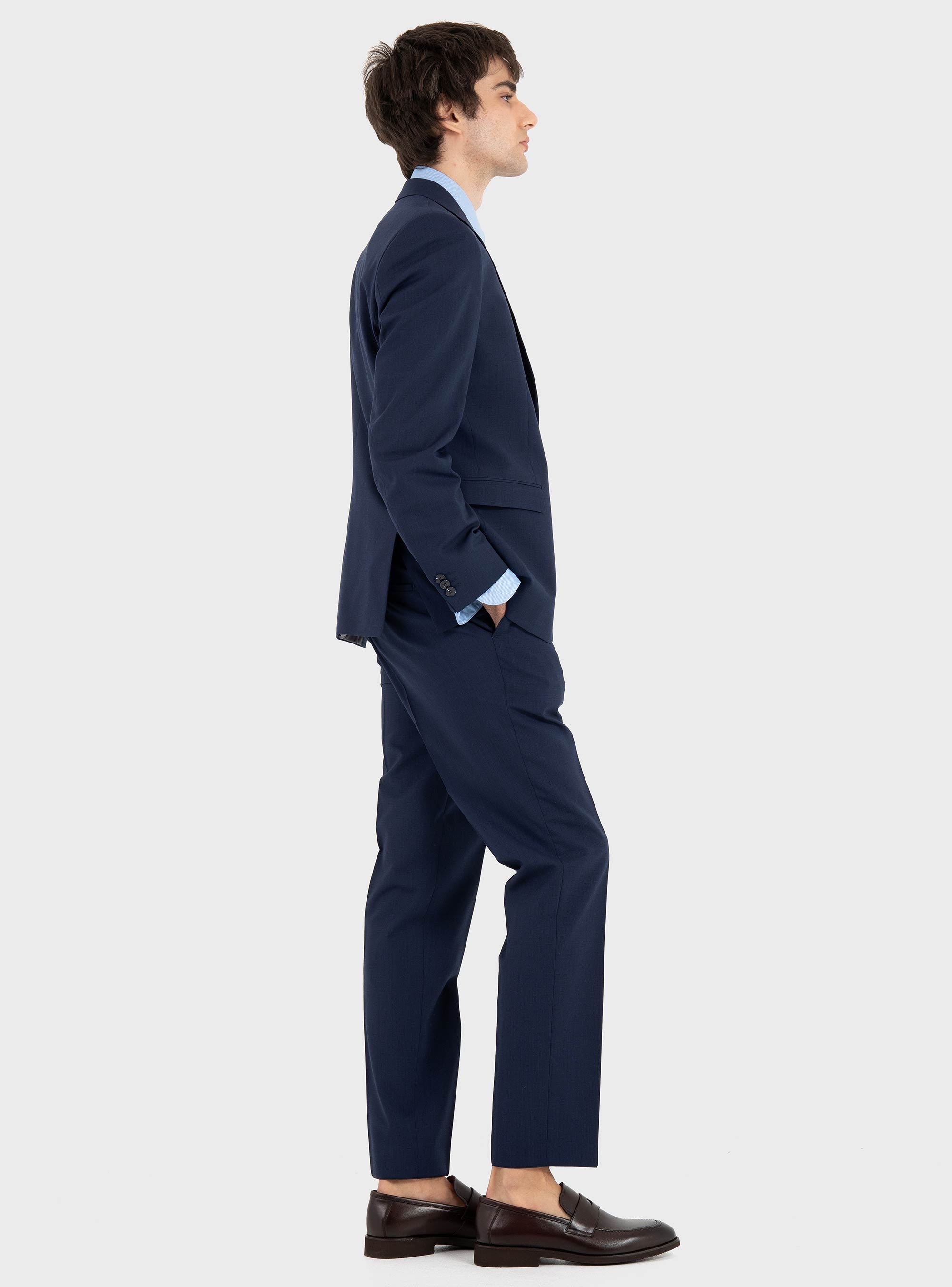HUGO Extra-Slim-Fit Blazer In A Wool Blend  Arti253X - Dark Blue