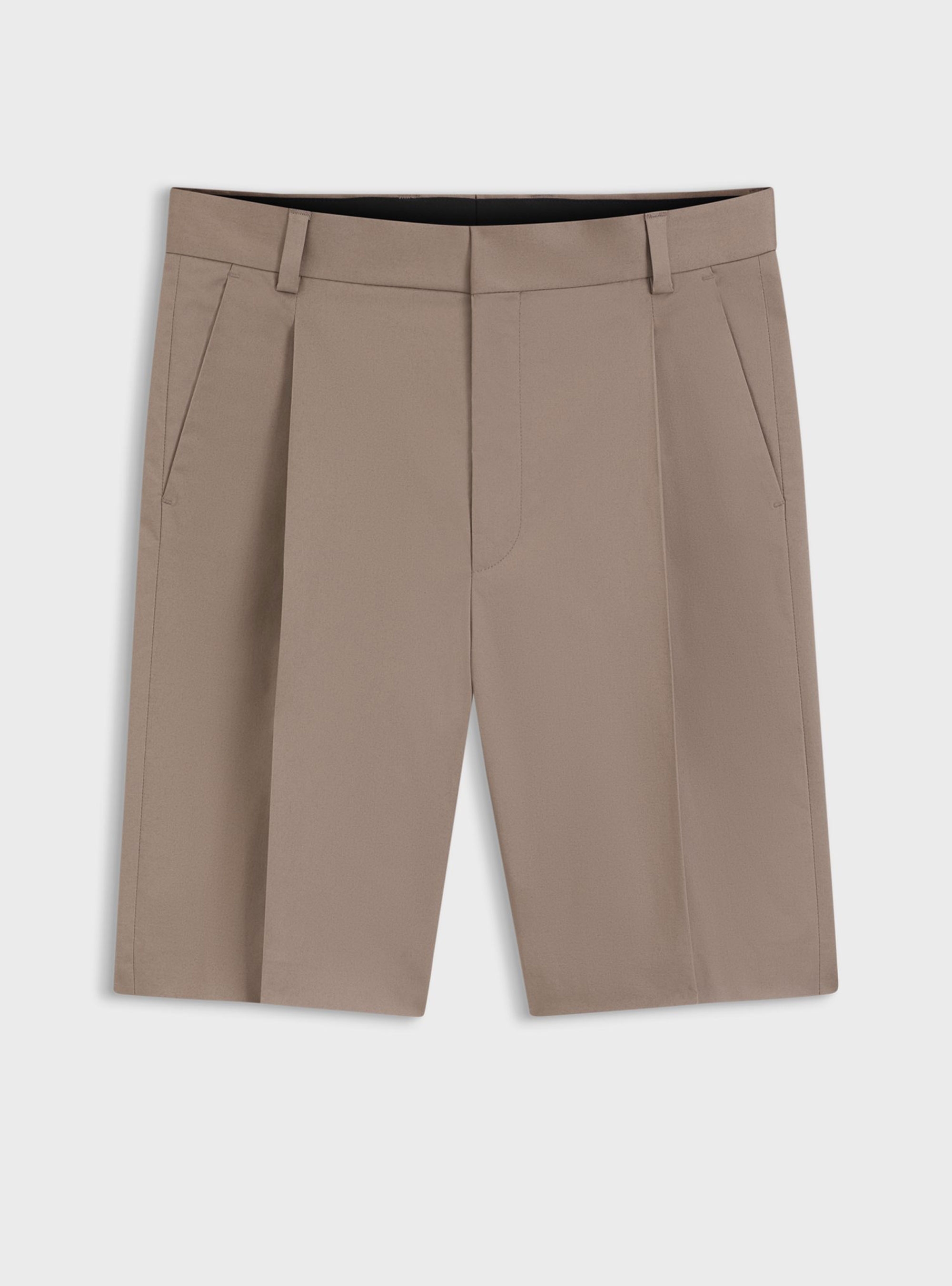 HUGO Relaxed-Fit Shorts In Stretch-Cotton Twill  Fery261X - Light Brown