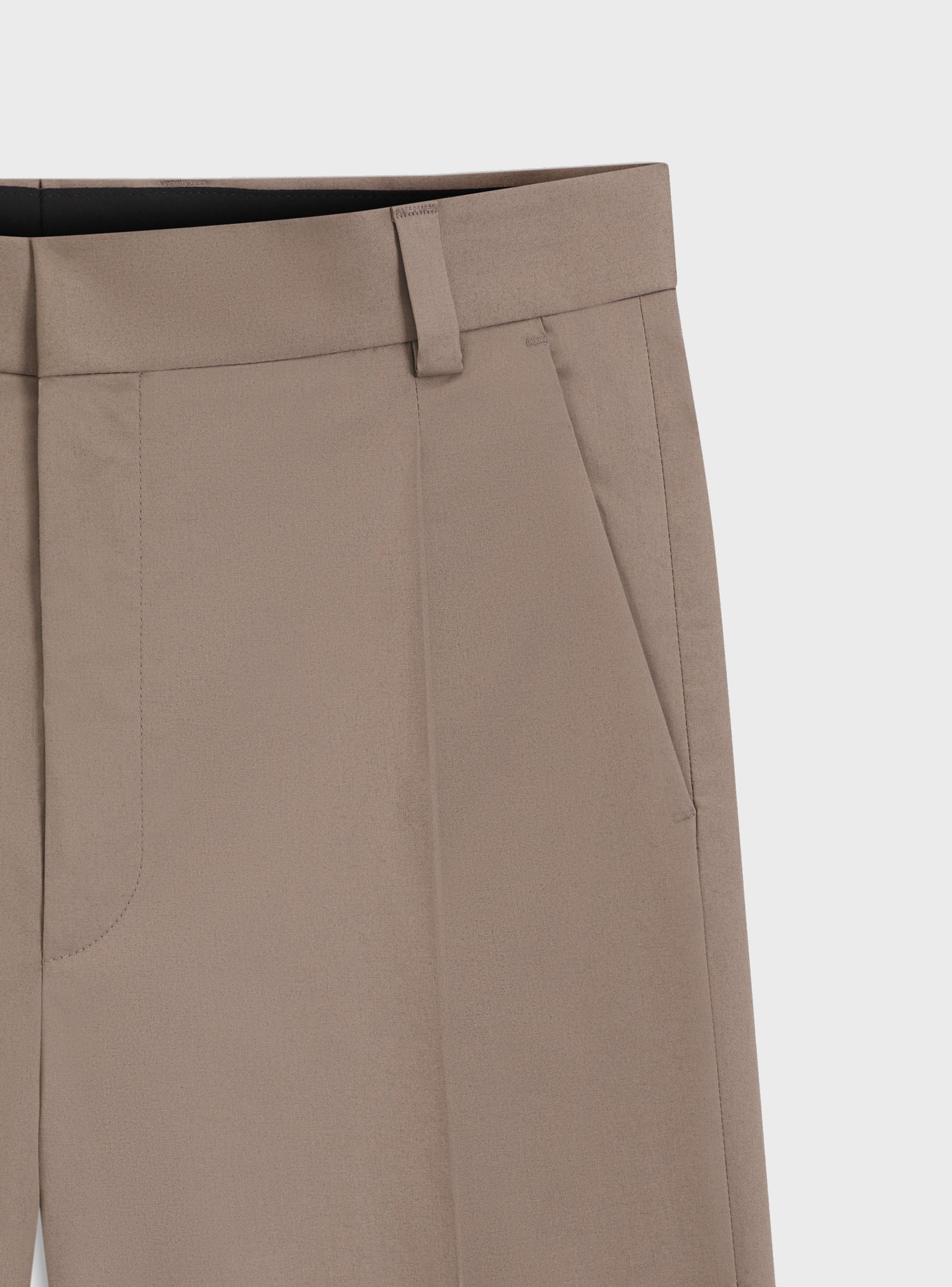 HUGO Relaxed-Fit Shorts In Stretch-Cotton Twill  Fery261X - Light Brown