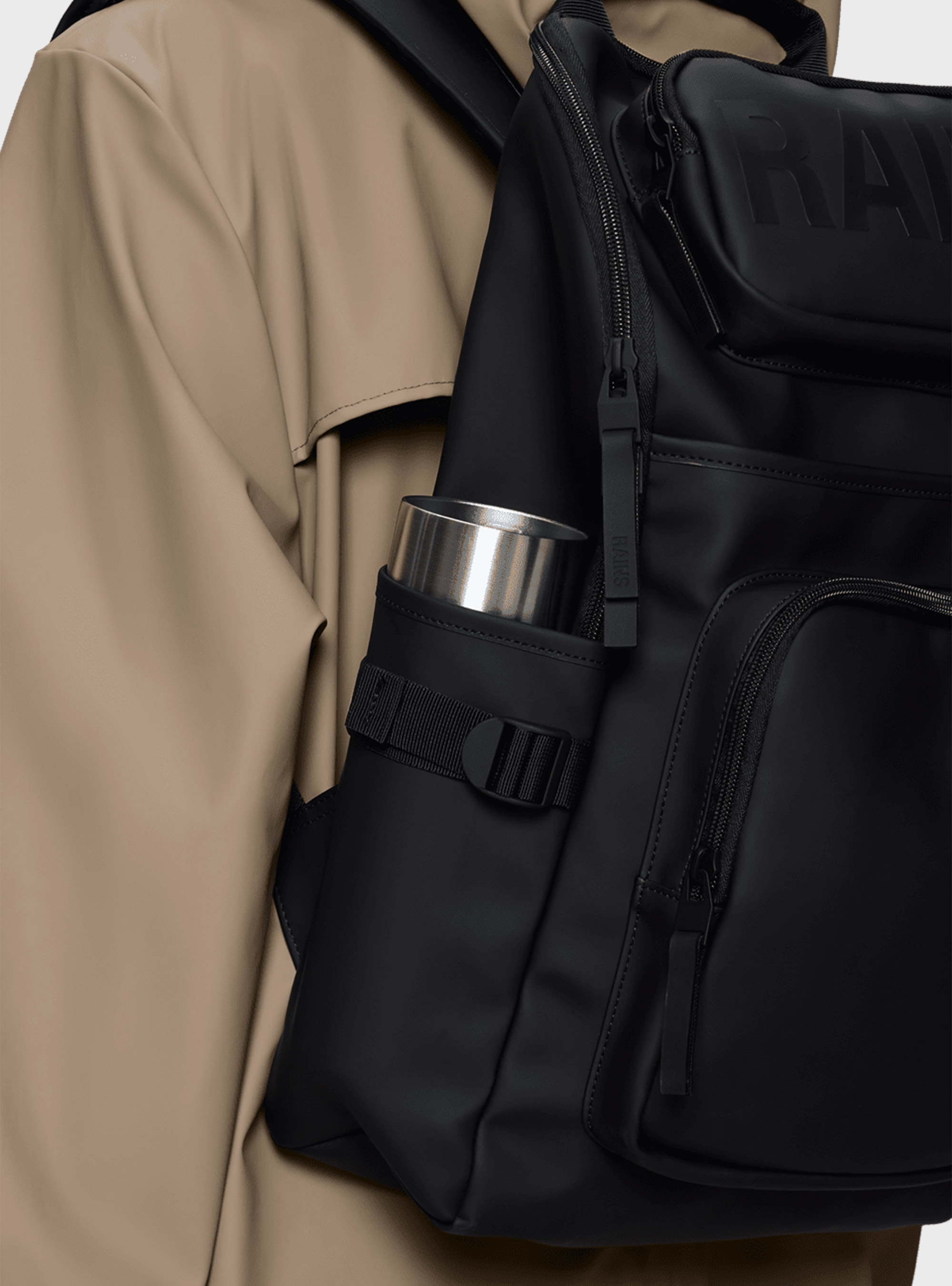 Rains Texel Cargo Backpack - Black