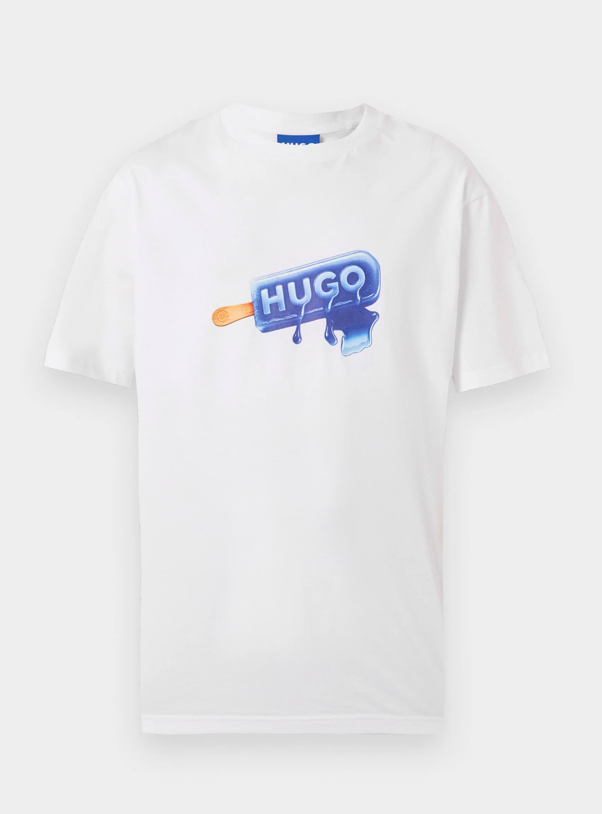 HUGO Cotton-Jersey T-Shirt With Ice-Lolly Artwork Noglasy - White