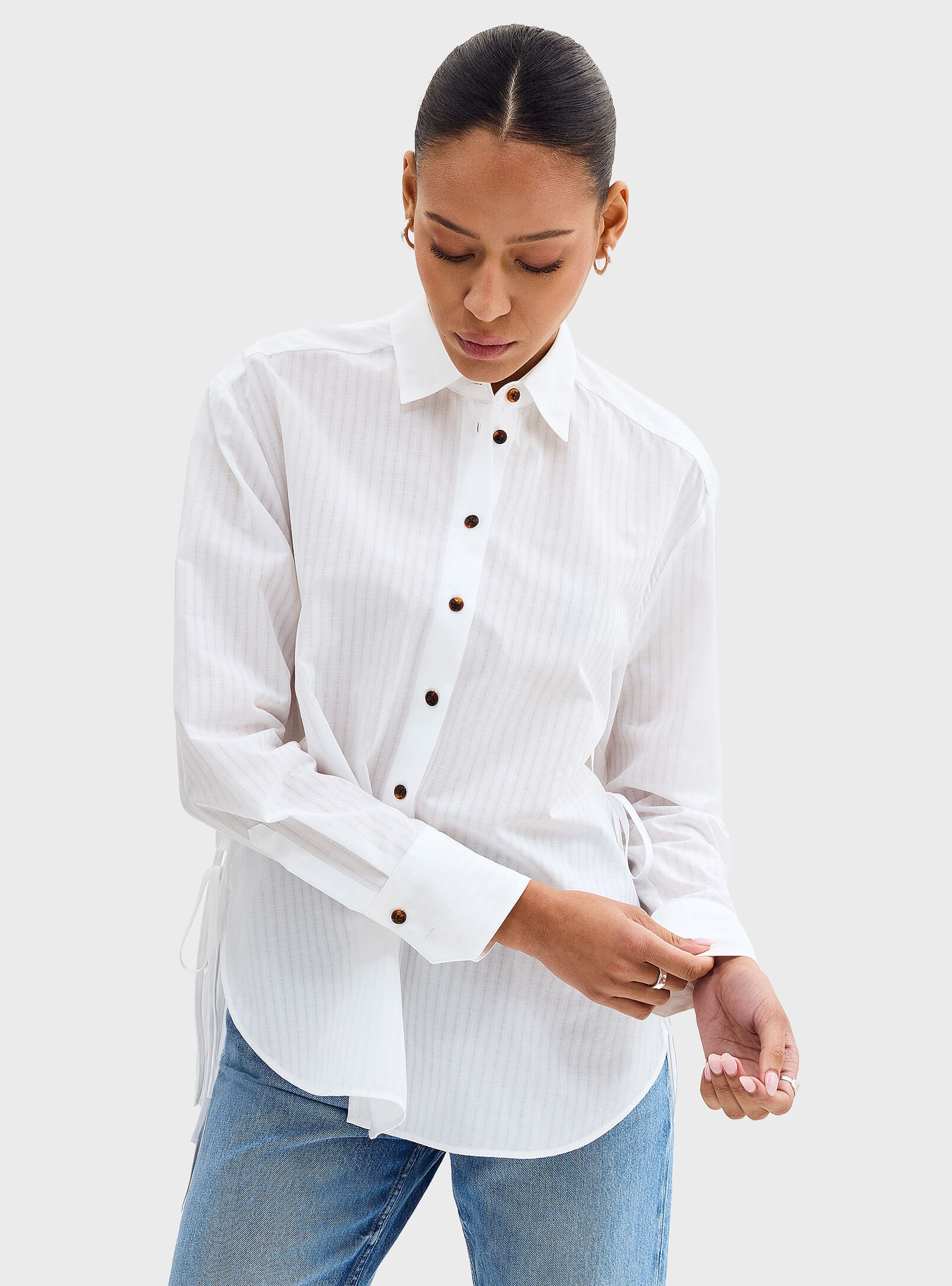 HUGO Relaxed-Fit Shirt Erigeron - White