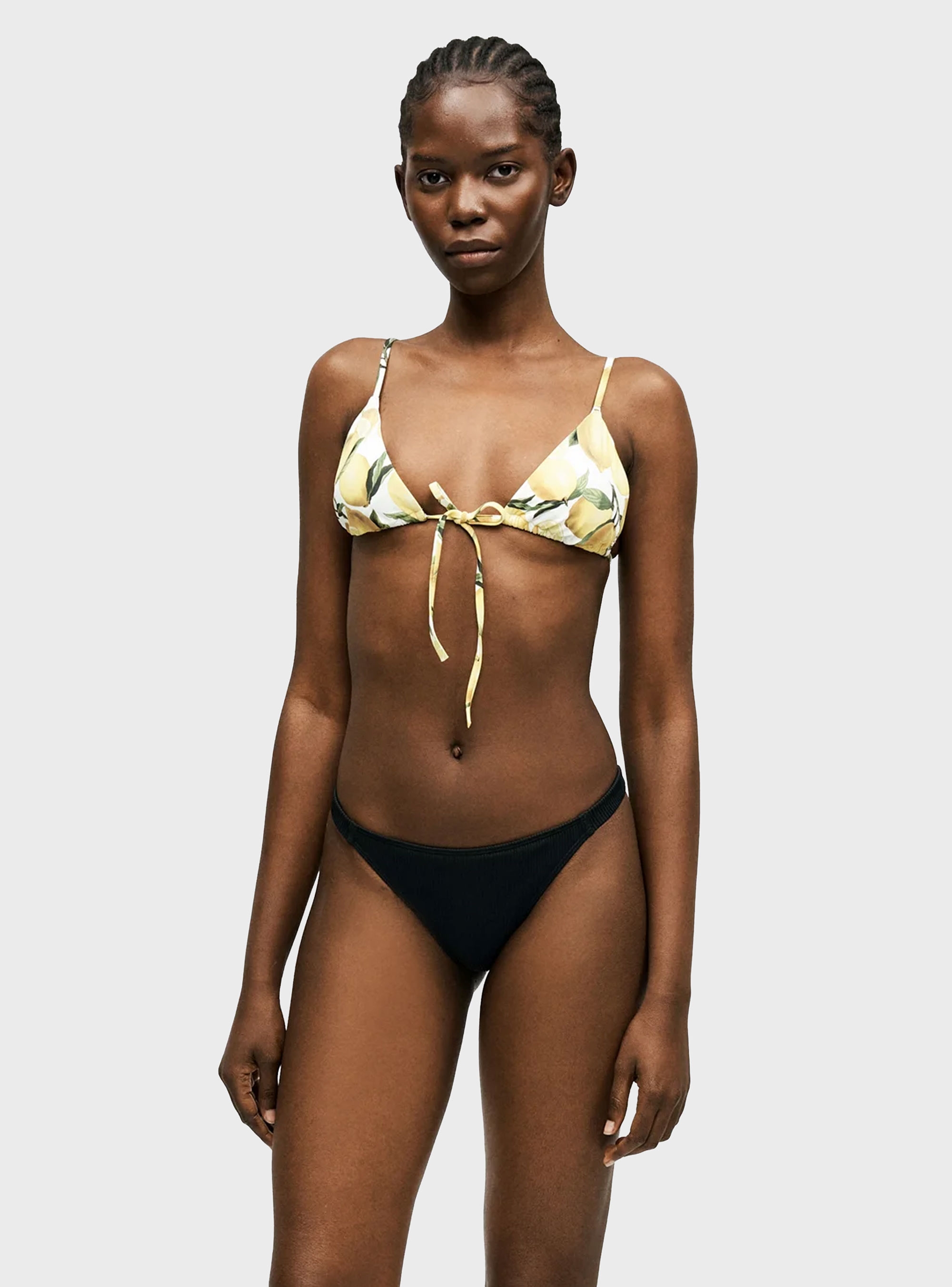 HUGO Bikini Triangle Top FANCY - Yellow