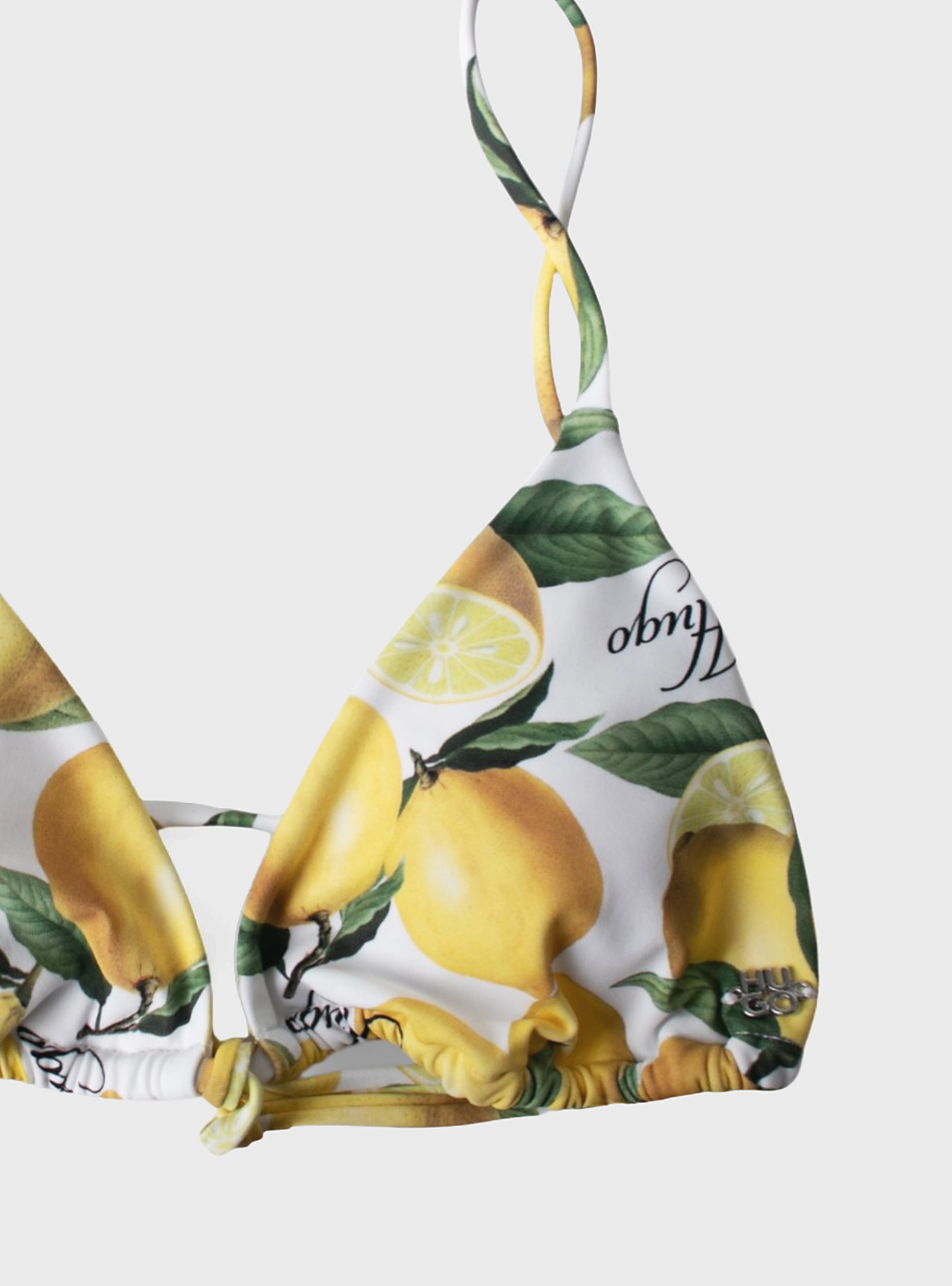 HUGO Bikini Triangle Top FANCY - Yellow