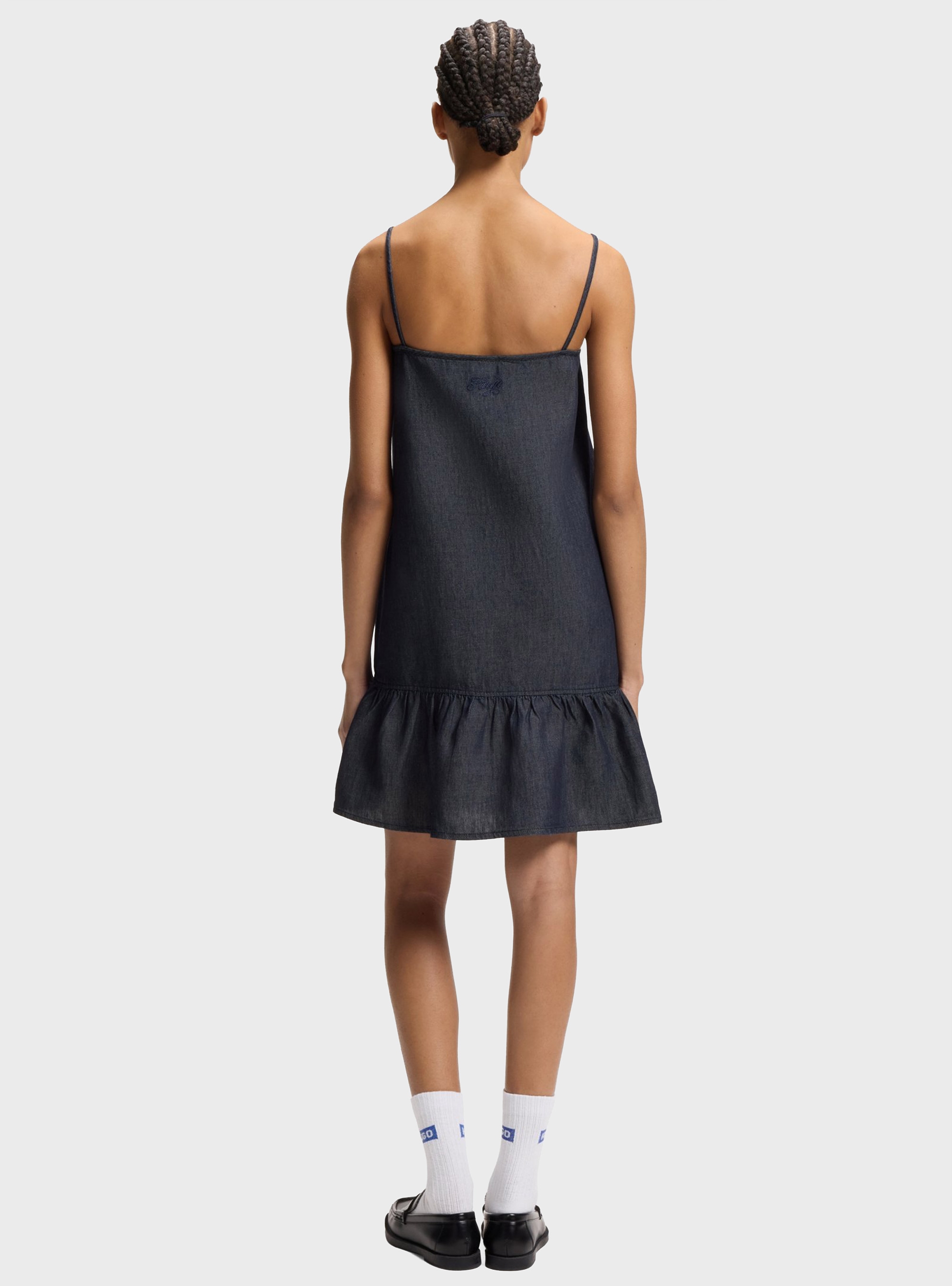 HUGO Regular-Fit Dress In Lightweight Denim  Kabati-1_B - Blue