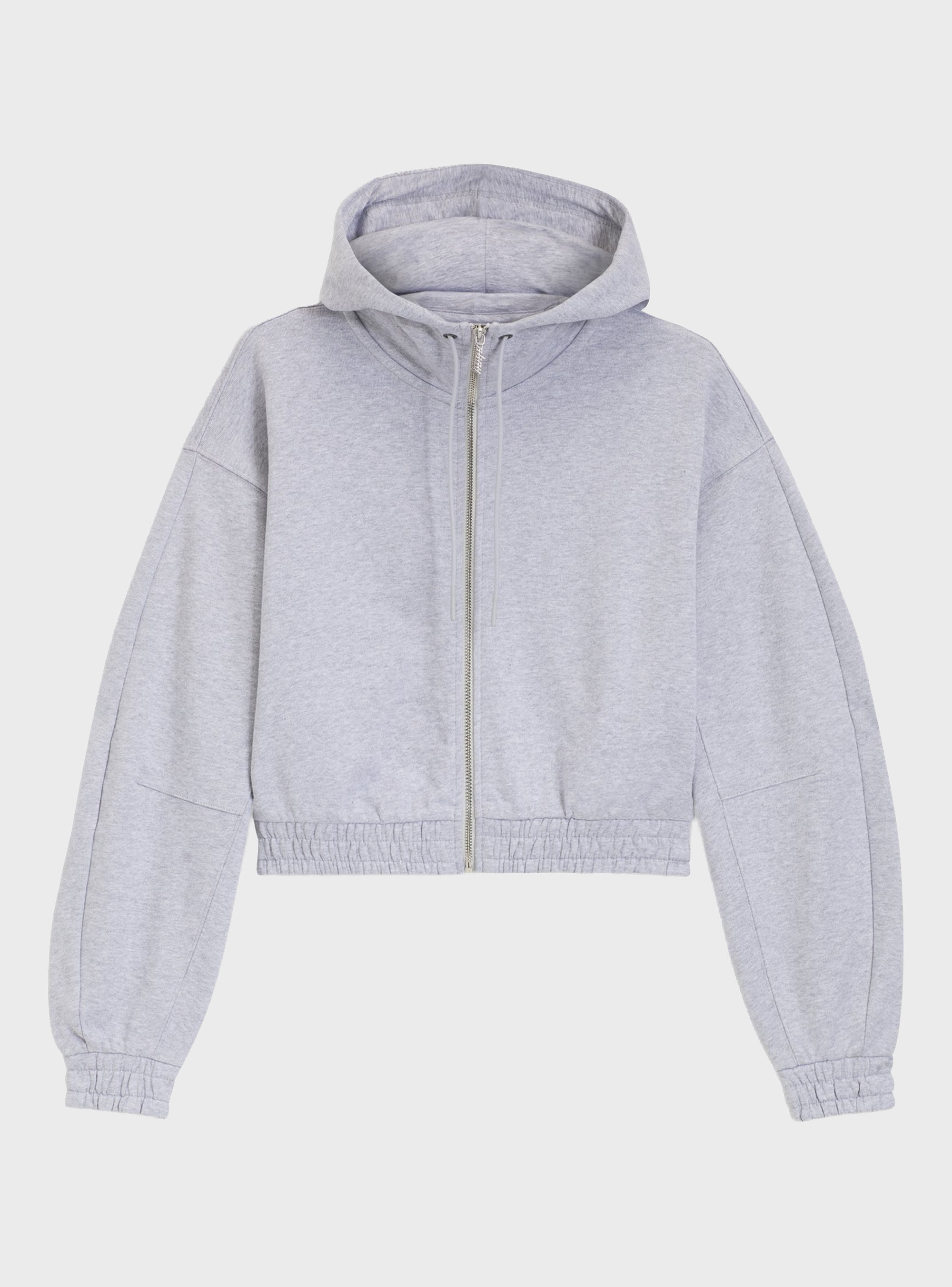 HUGO Relaxed-Fit Hoodie In Cotton Terry With Barrel Sleeves Dolpie_B - Light Grey Melange